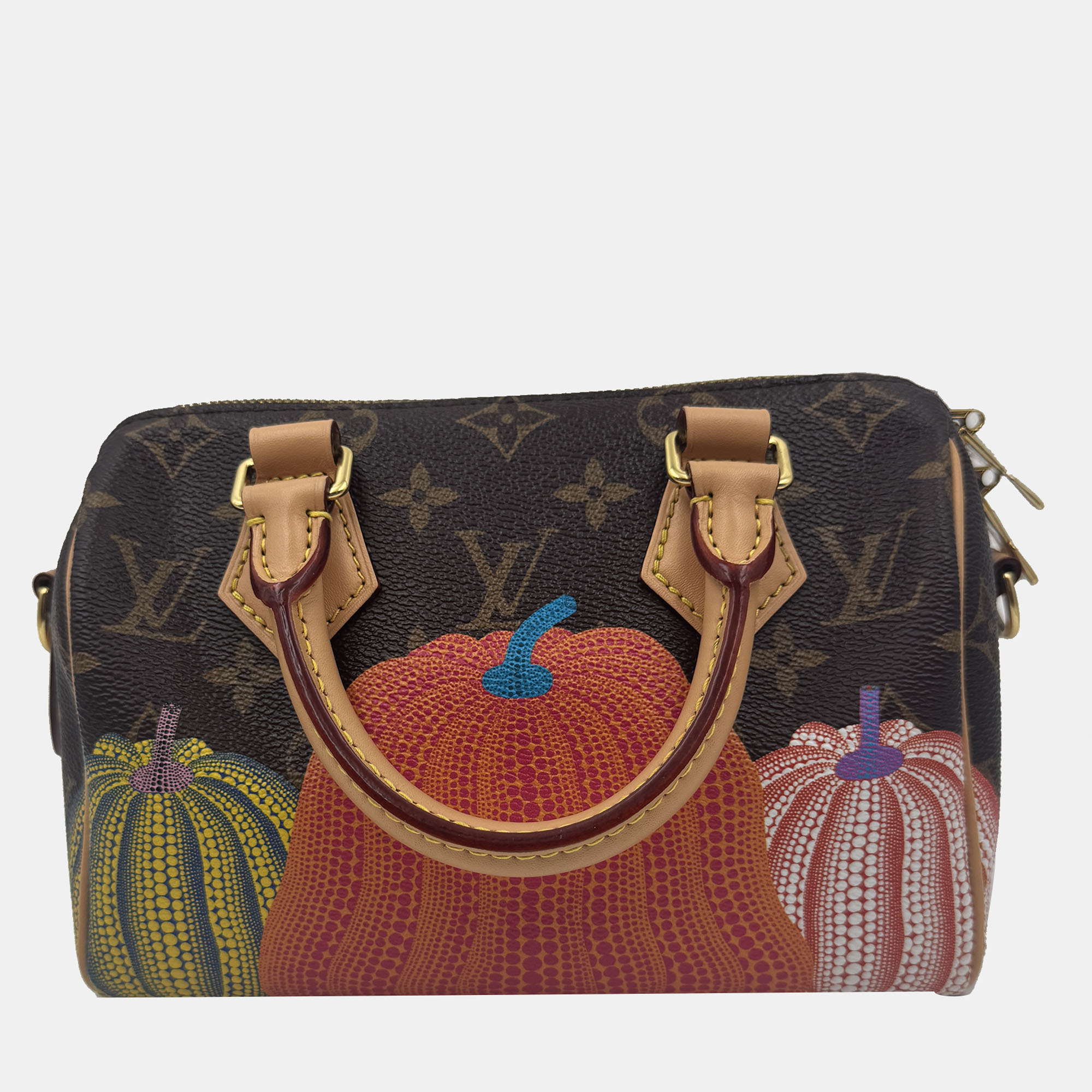 

Louis Vuitton x Yayoi Kusama Pumpkin Monogram Speedy Bandouliere 20 Bag, Brown
