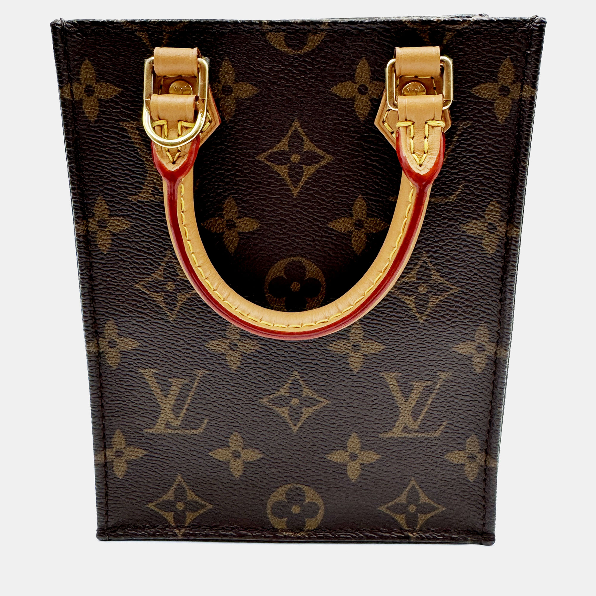 

Louis Vuitton Brown Monogram Petit Sac Plat Tote Bag