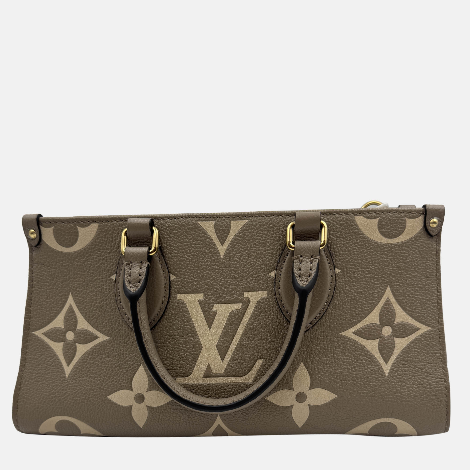 

Louis Vuitton OnTheGo East West Monogram Empreinte Leather Tote Bag, Beige