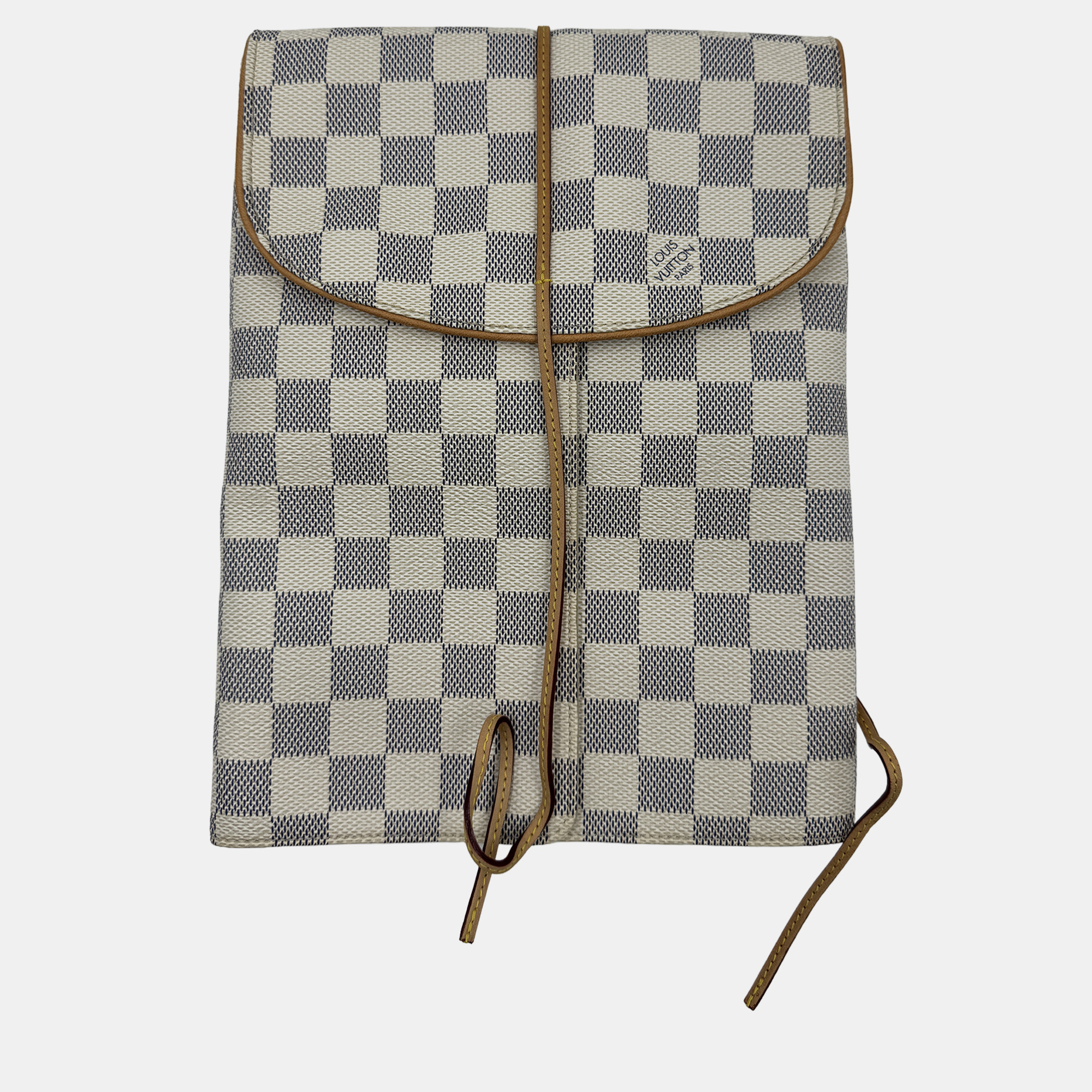 Pre-owned Louis Vuitton Lv Jewllery Pouch White Monogram Canvas Bag