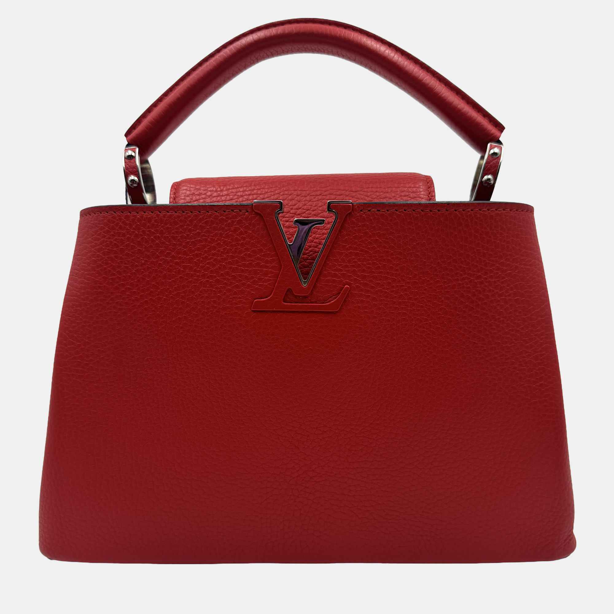 

Louis Vuitton Red Leather Capucines BB Bag