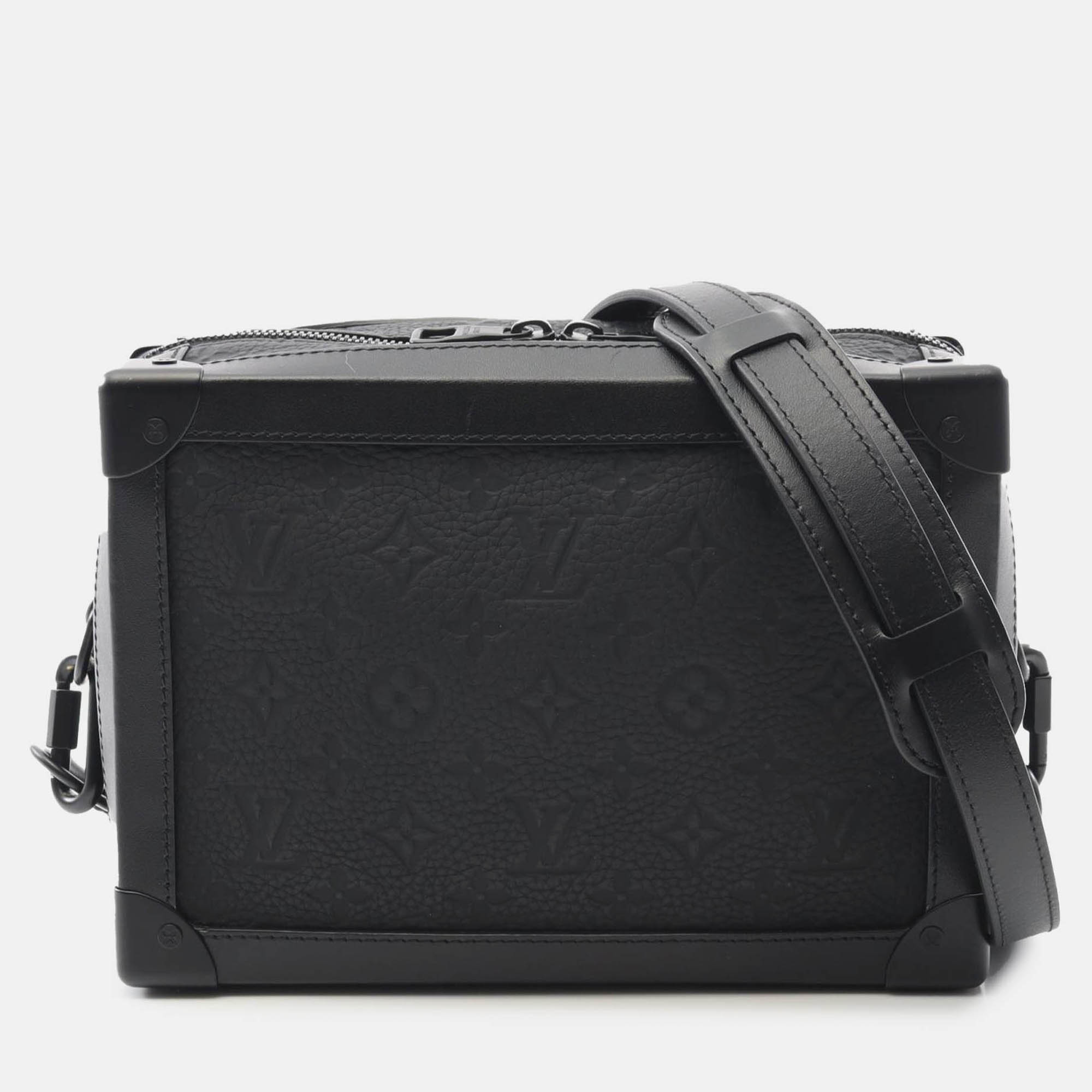 

Louis Vuitton Black Monogram Taurillon Soft Trunk