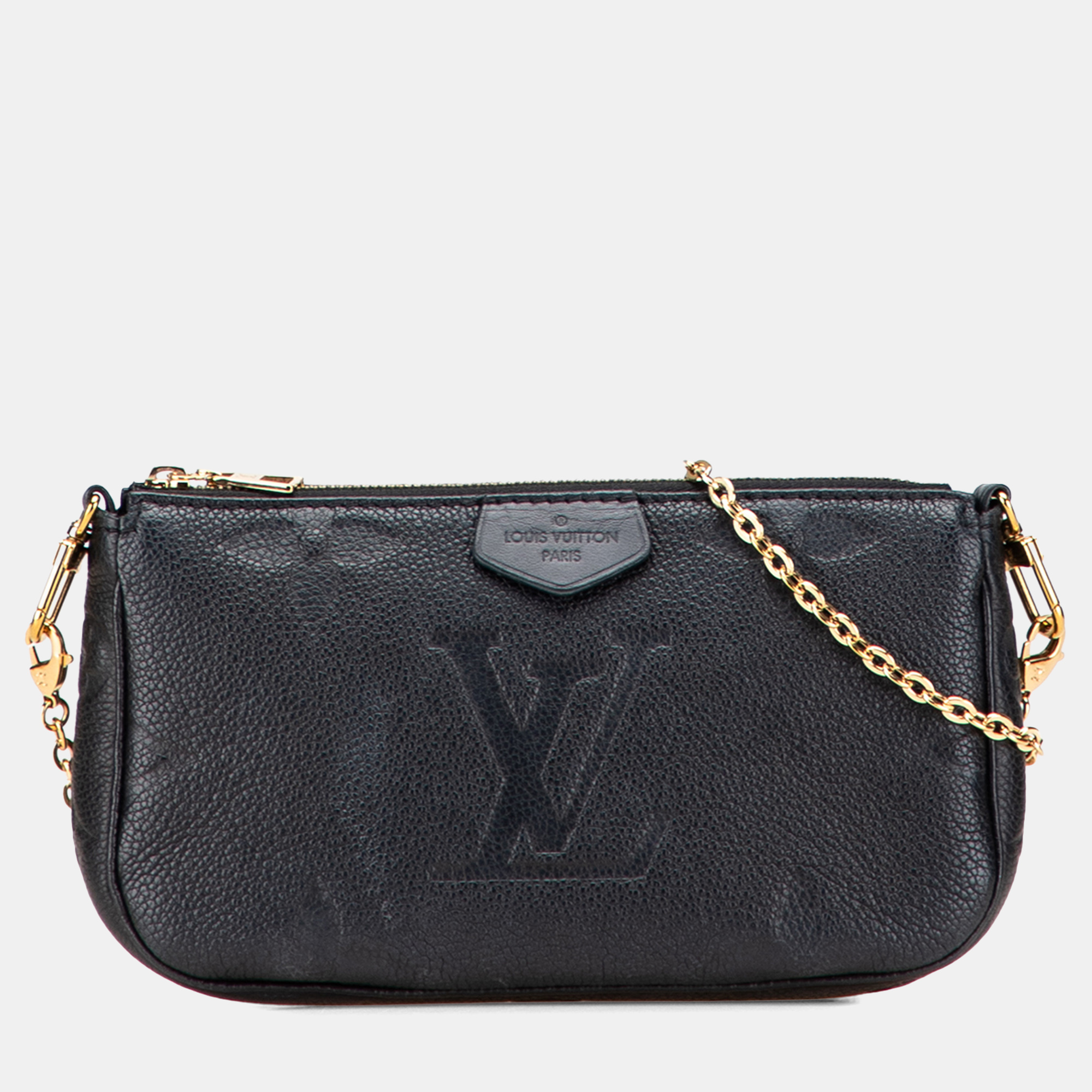 Pre-owned Louis Vuitton Black Monogram Giant Empreinte Multi Pochette Accessoires Pouch