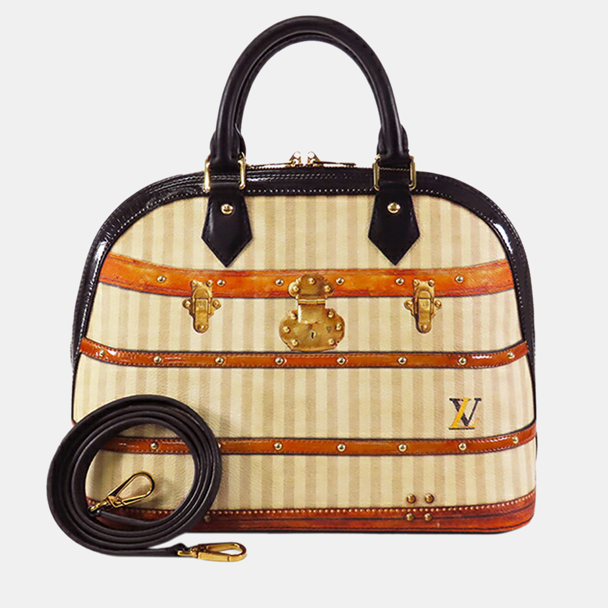 

Louis Vuitton Beige Brown Transformed Canvas Time Trunk Alma PM