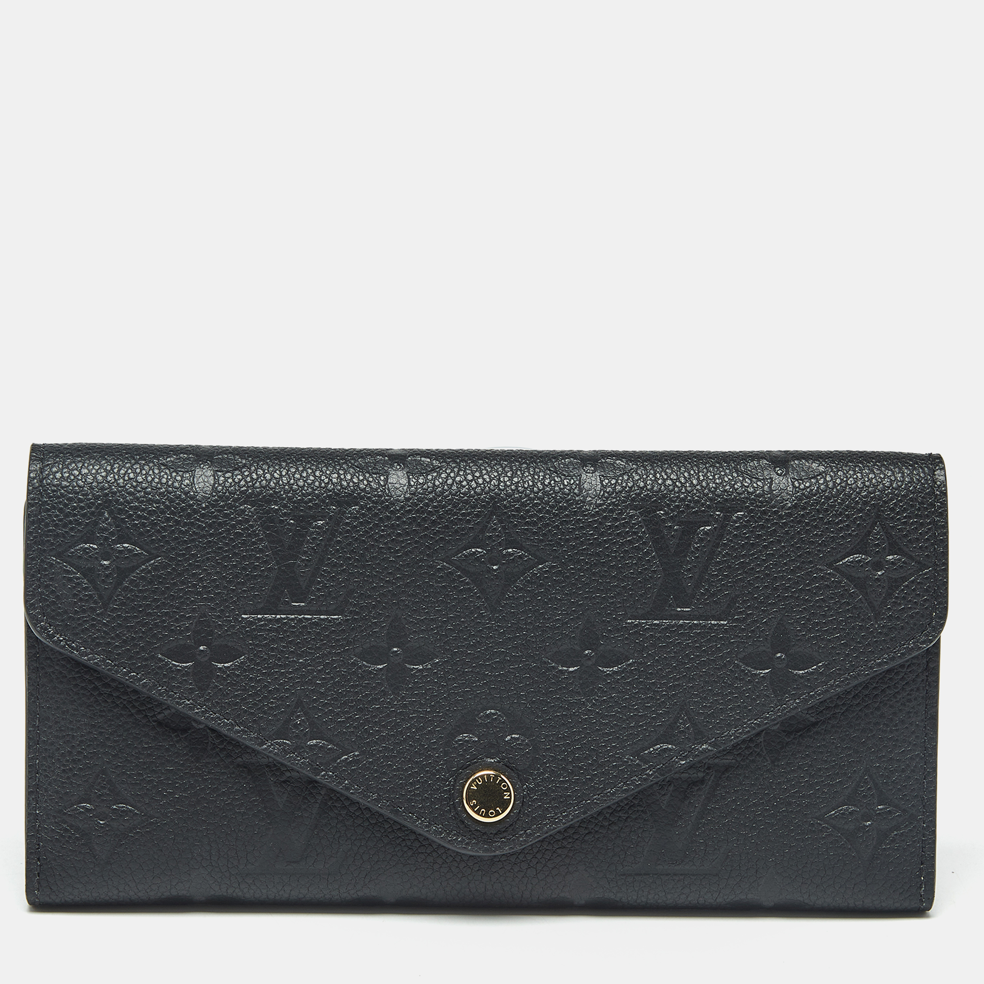 

Louis Vuitton Black Monogram Empreinte Leather Josephine Wallet