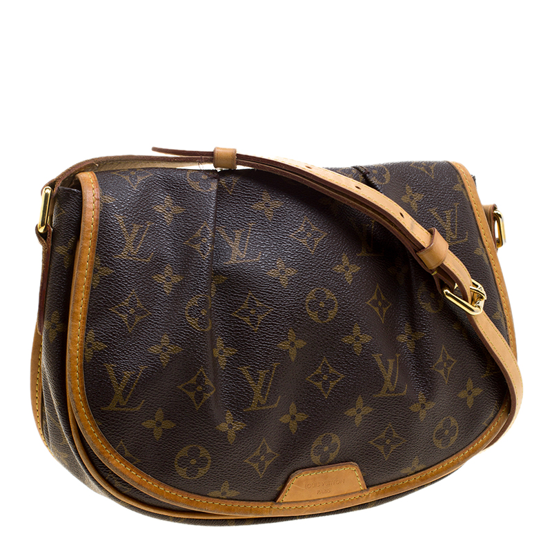 Used Louis Vuitton Menilmontant Pm Brw/Pvc/Brw Bag