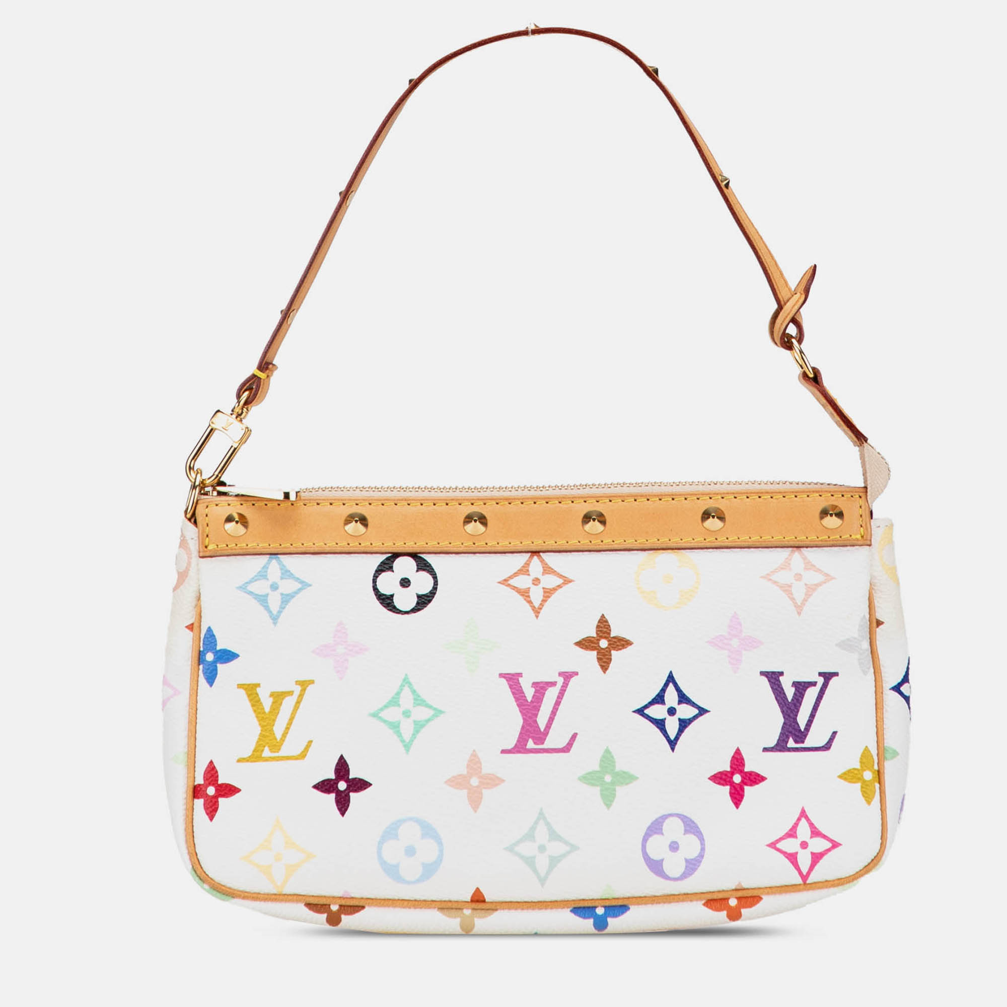 

Louis Vuitton White Monogram Multicolore Pochette Accessoires