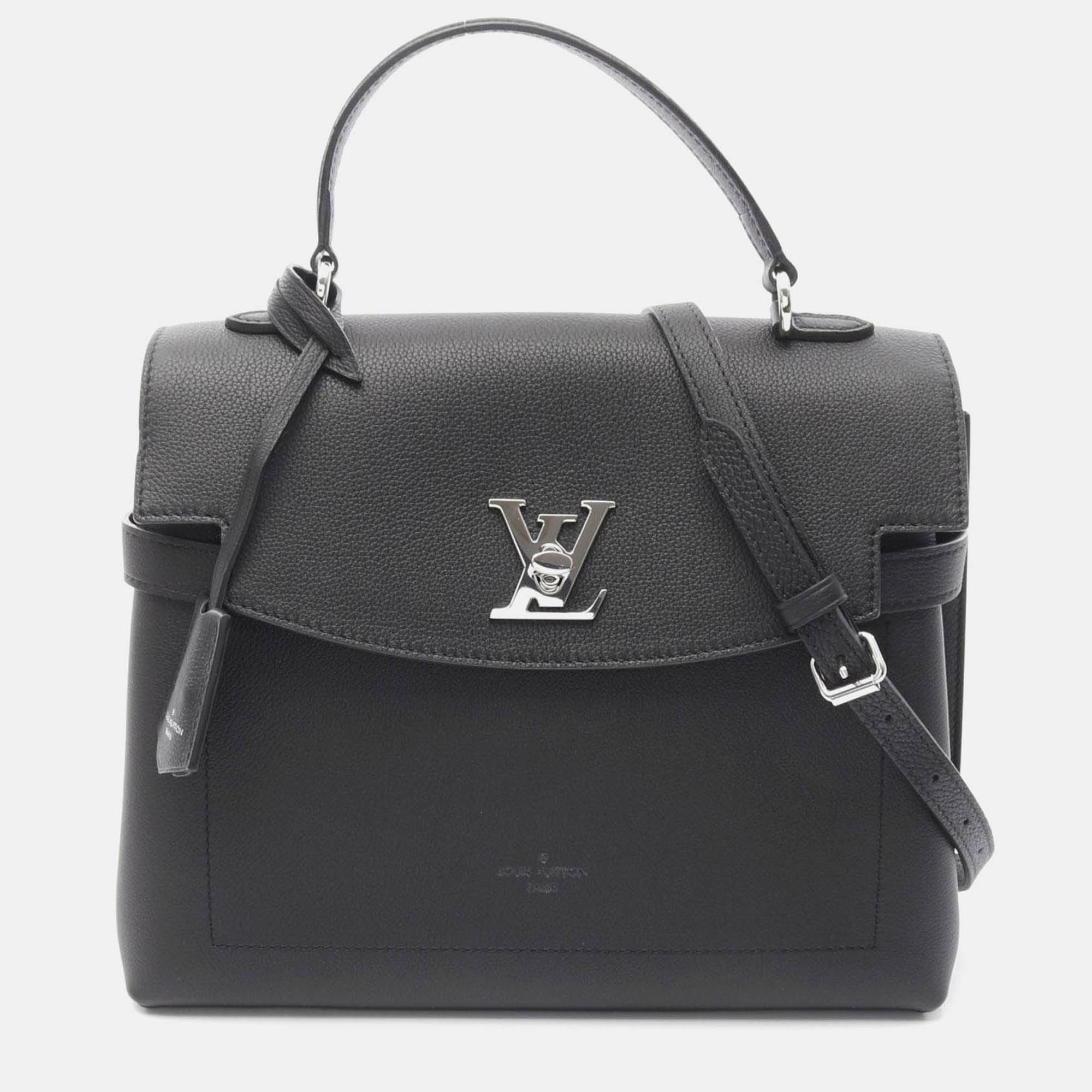

Louis Vuitton Rock Me Ever MM Black Leather Top Handle Bag