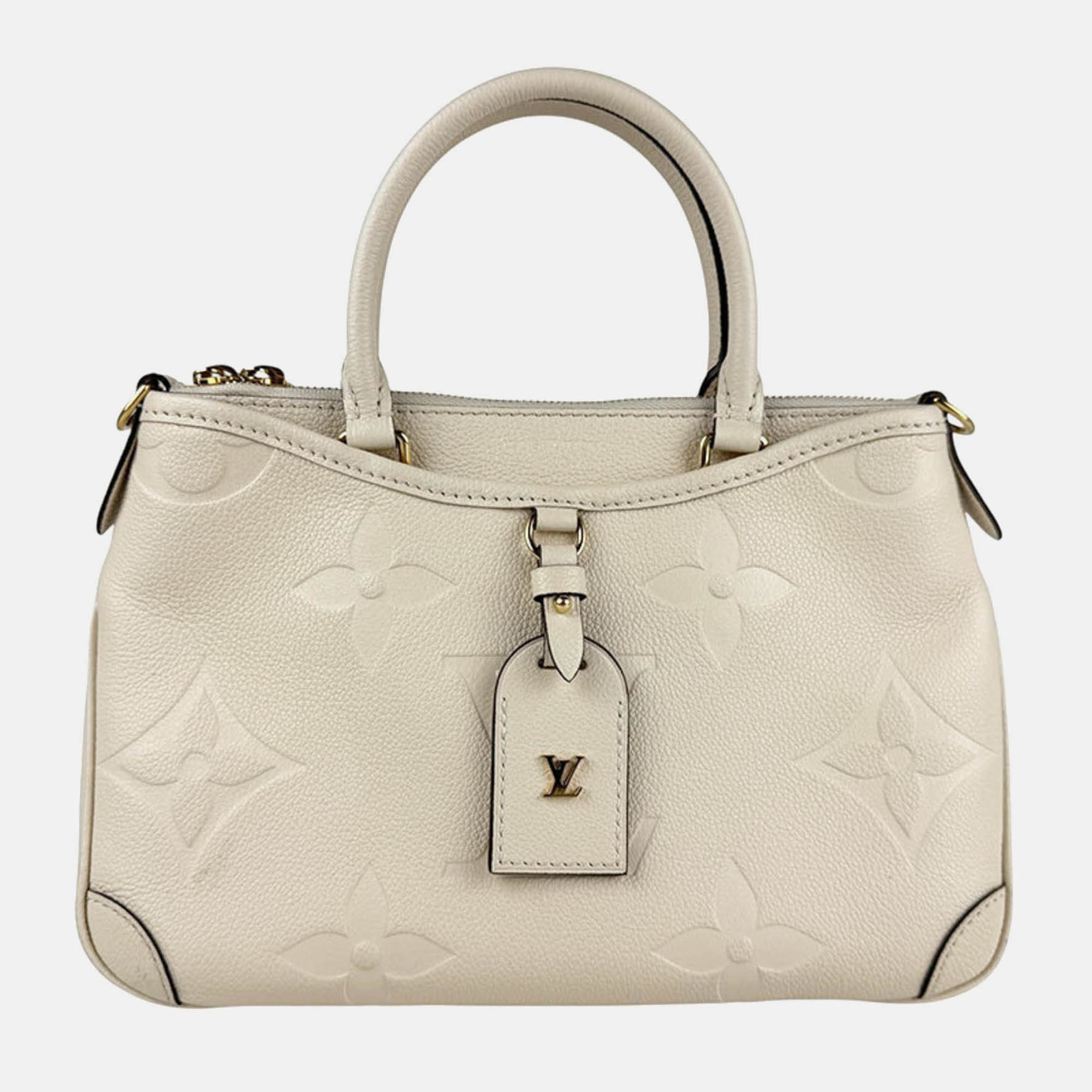 

Louis Vuitton Monogram Empreinte Trianon Pm Handbag/Shoulder Bag Creme, Cream