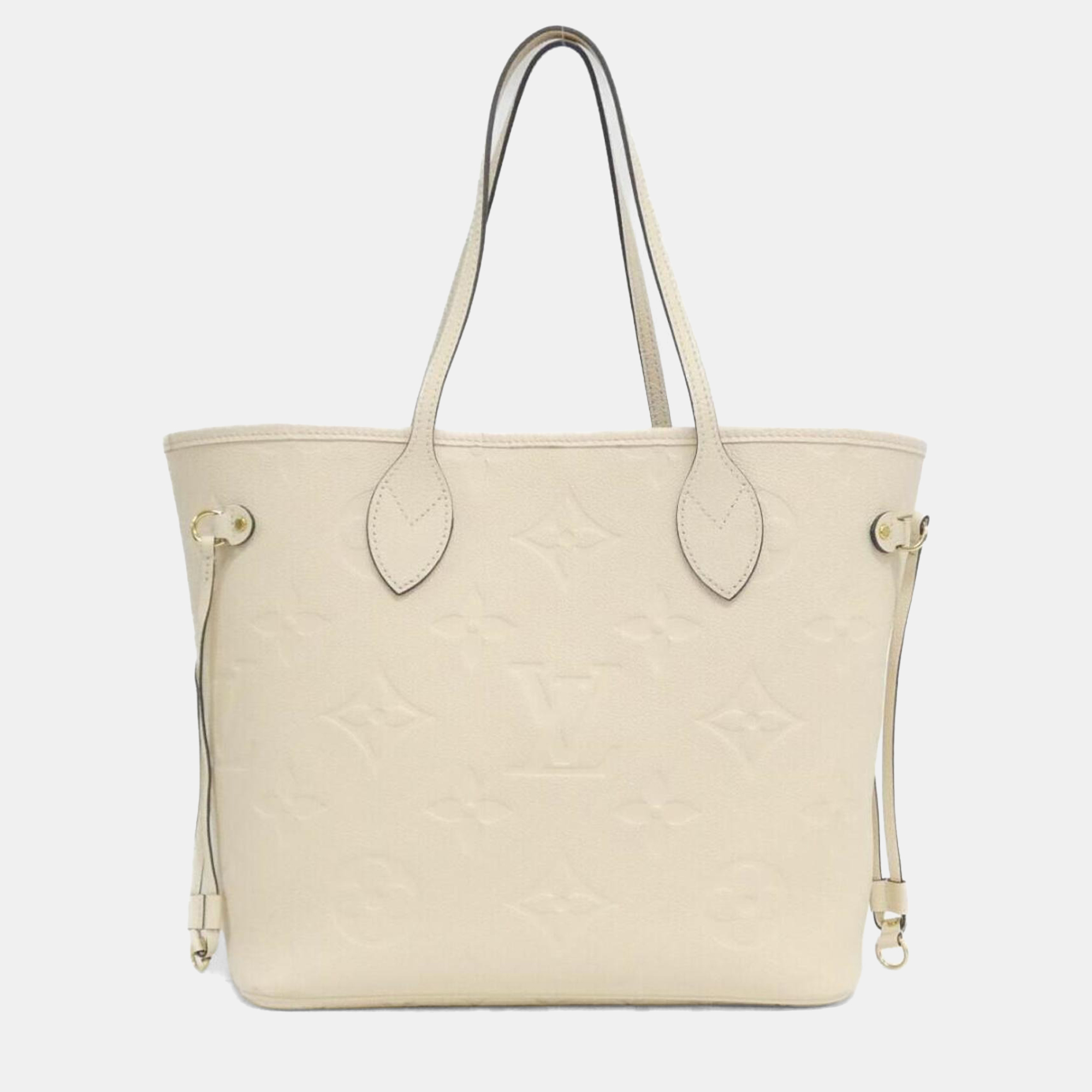 

Louis Vuitton Neverfull MM Monogram Empreinte Leather Tote Bag, Cream