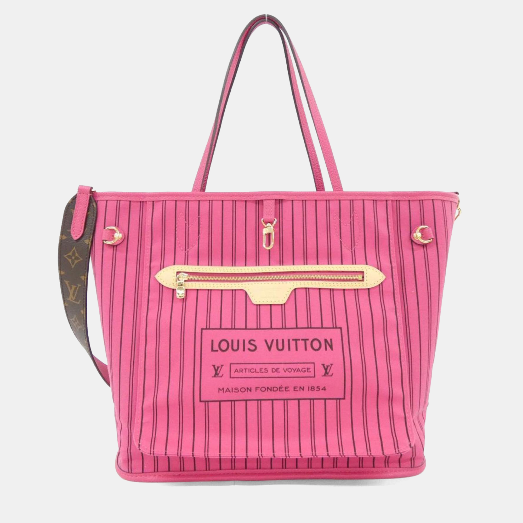 

Louis Vuitton Monogram Neverfull Inside-Out Canvas Tote Bag, Pink