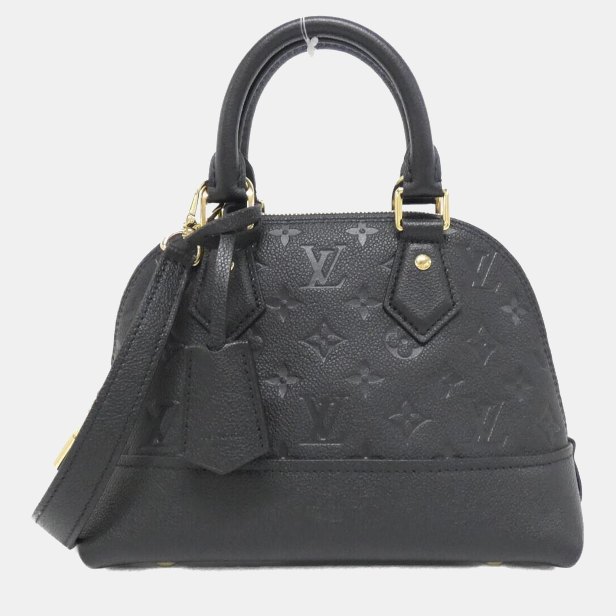 Pre-owned Louis Vuitton Monogram Empreinte Neo Alma Bb Handbag In Black