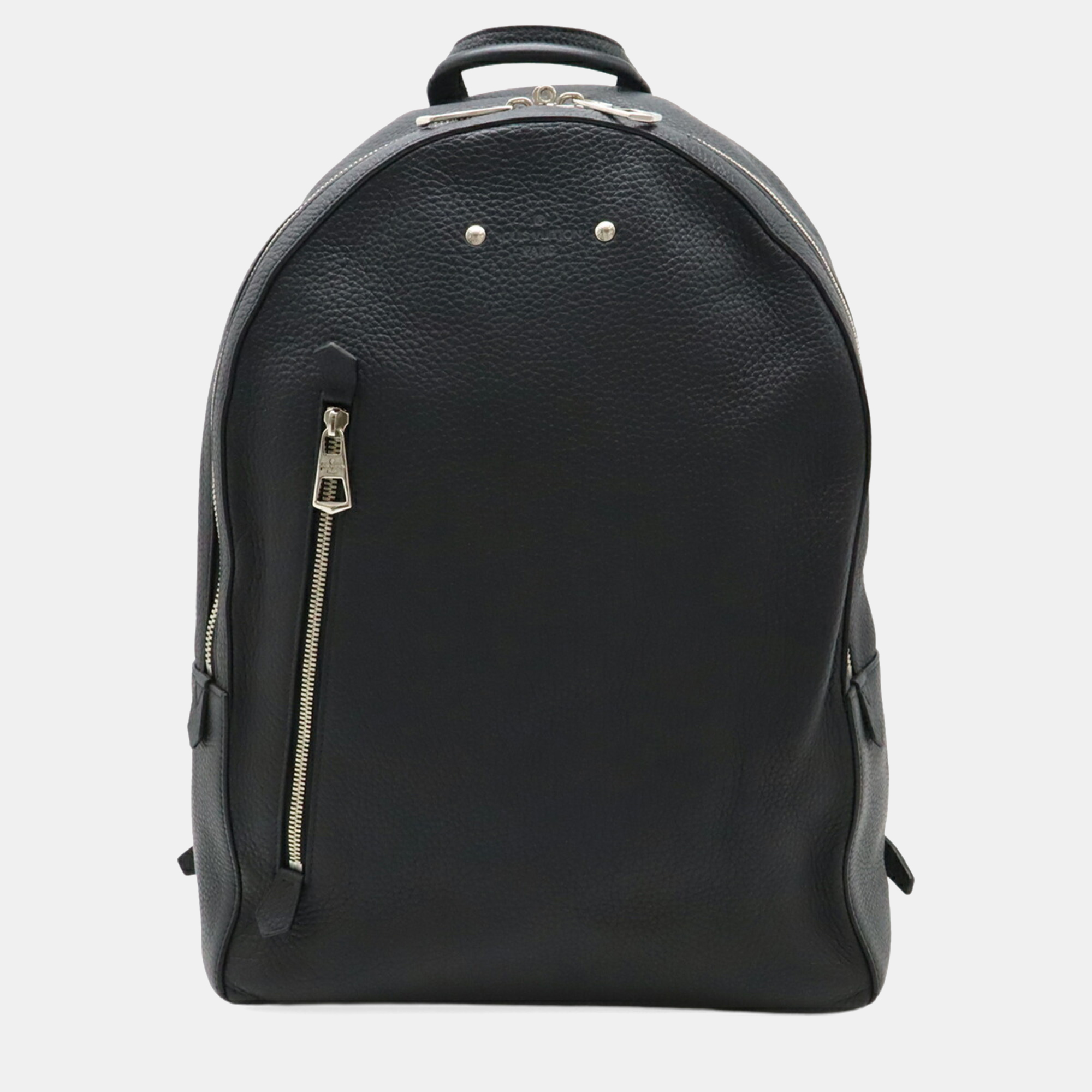 Pre-owned Louis Vuitton Armand Taurillon Leather Backpack In Black Noir