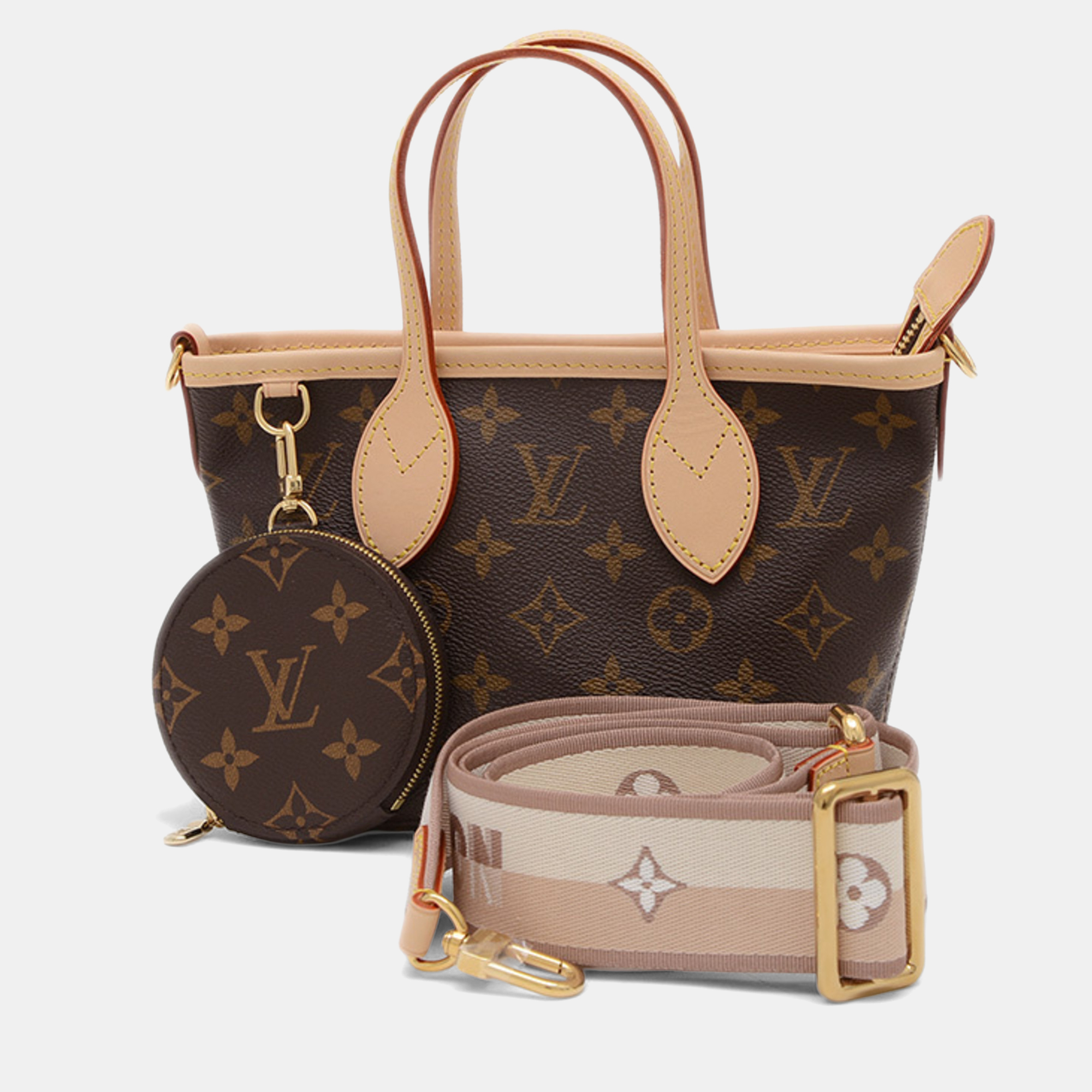 

Louis Vuitton Neverfull BB Brown Monogram Coated Canvas Tote Bag