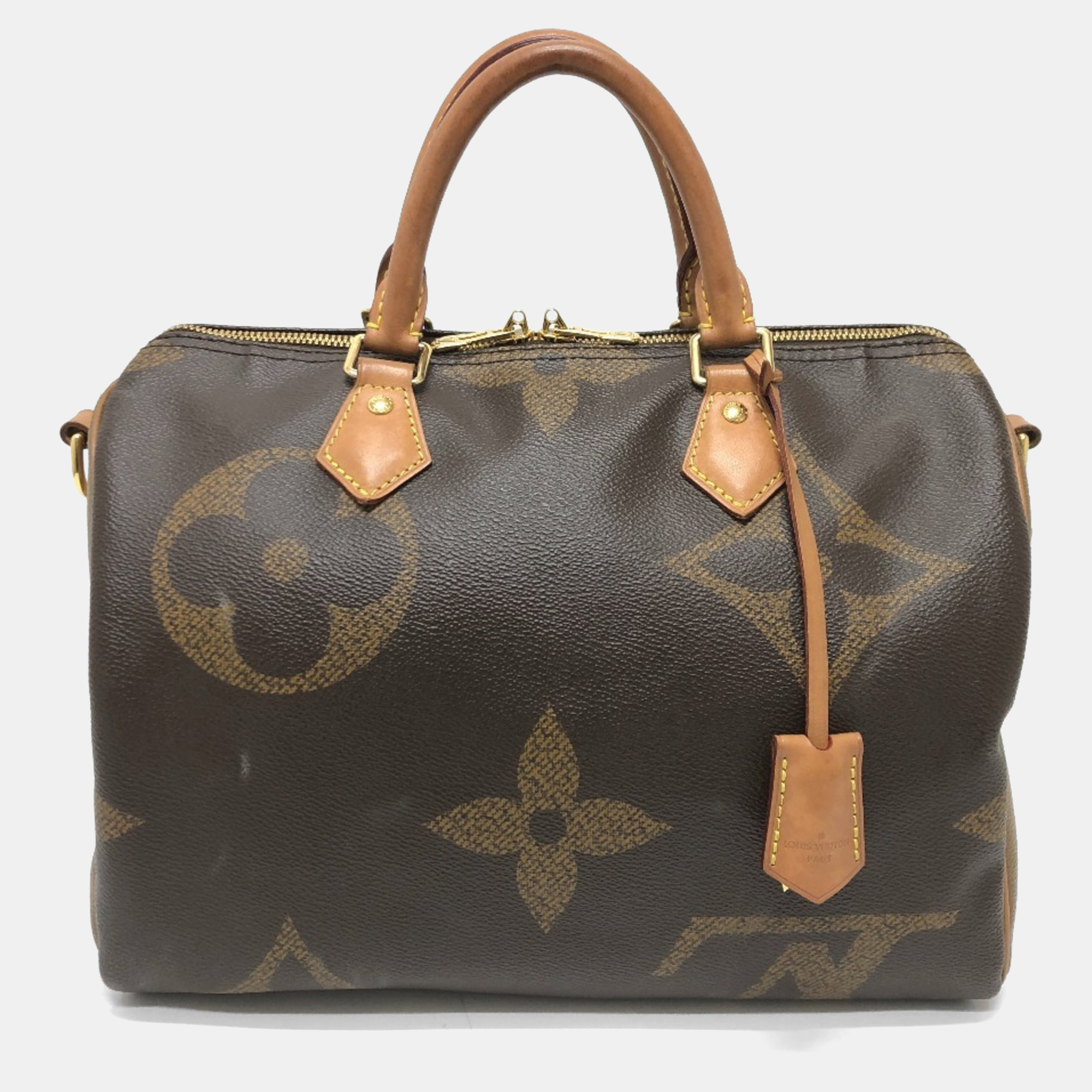

Louis Vuitton Monogram Giant Speedy Bandouliere 30 Mini Boston Bag Handbag Canvas Brown