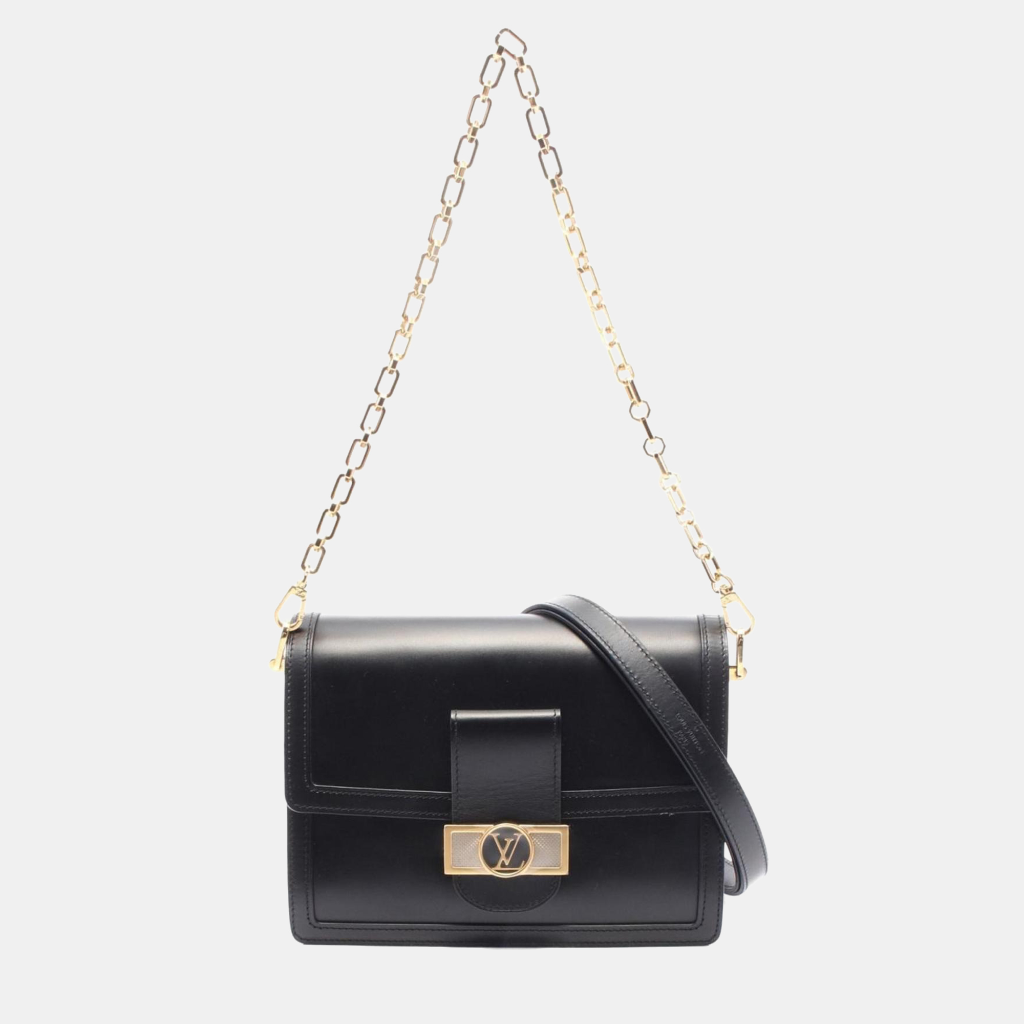

Louis Vuitton Dauphine MM Noir Leather Shoulder Bag, Black