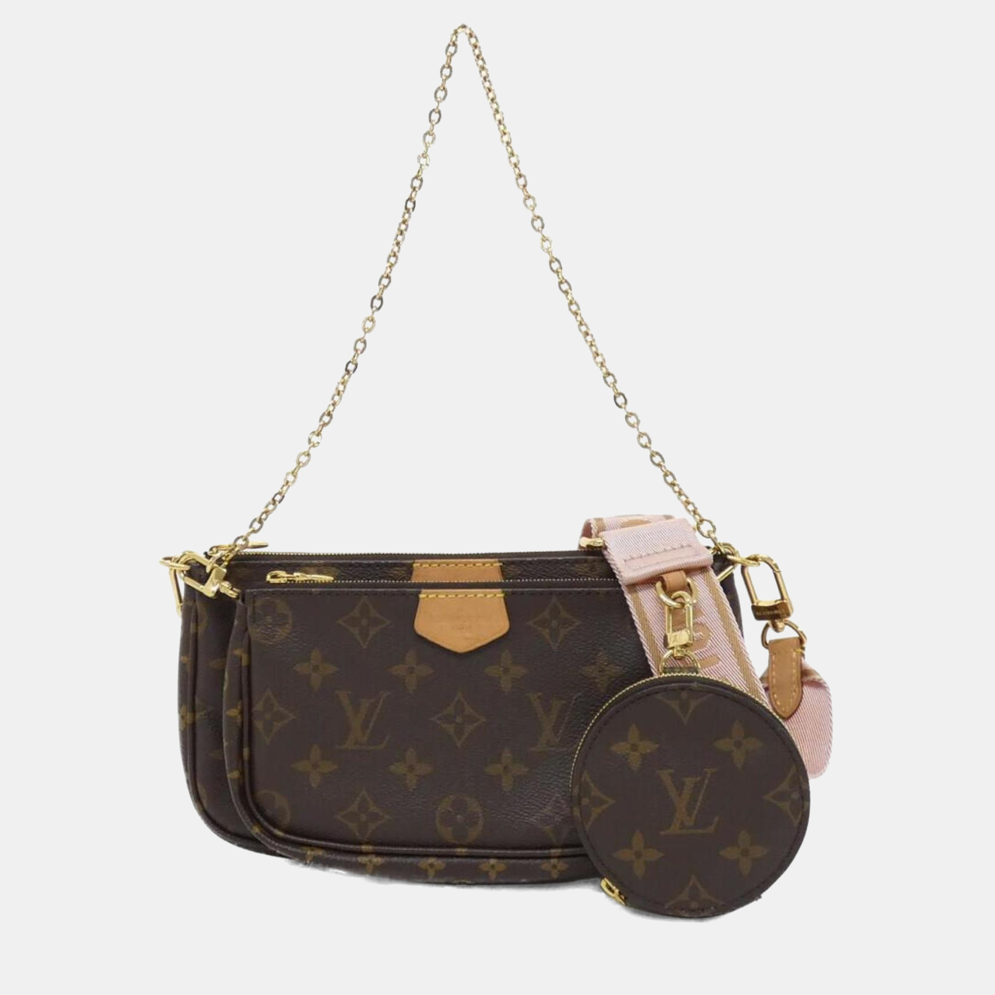 

Louis Vuitton Multi Pochette Accessoires Brown Monogram Coated Canvas Shoulder Bag