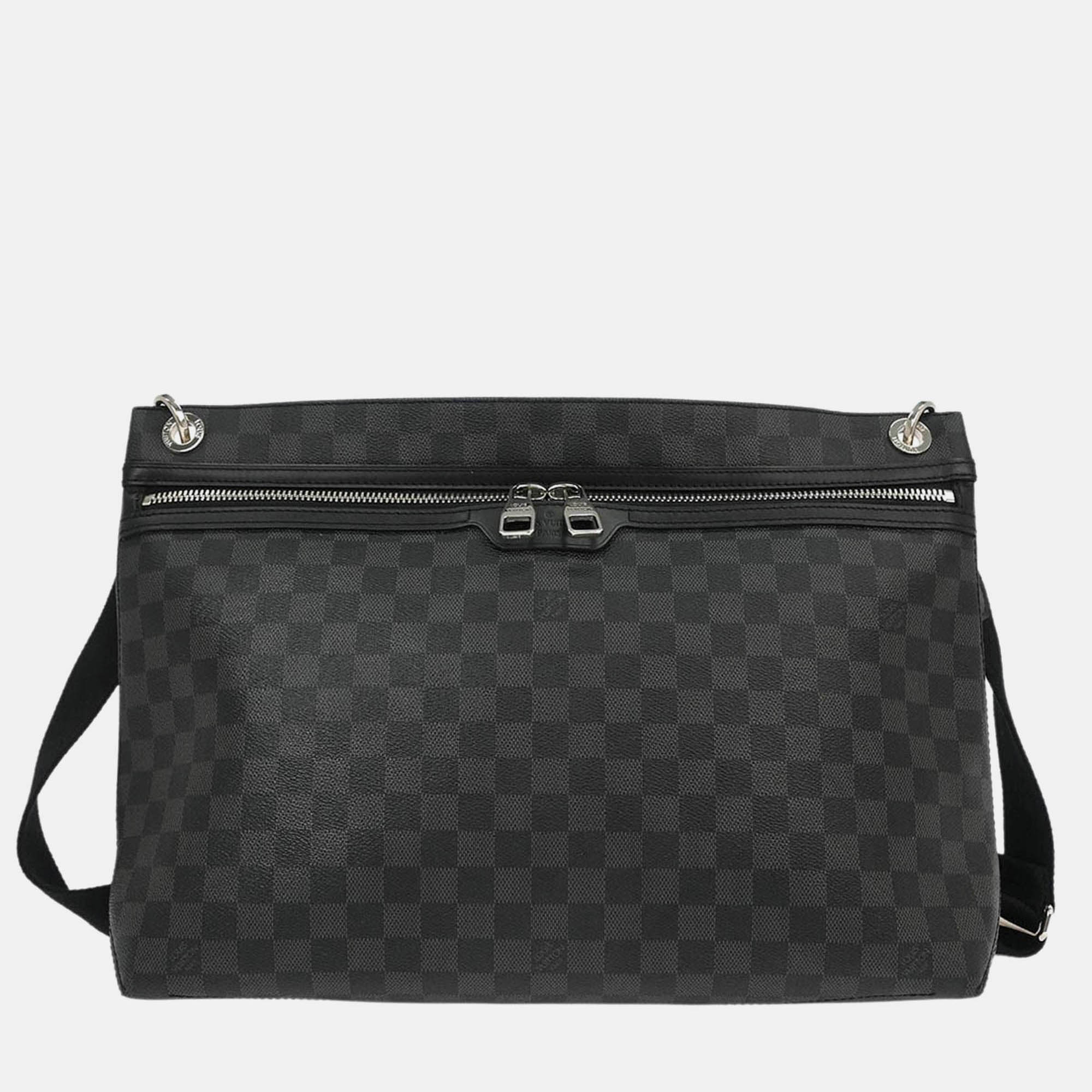 

Louis Vuitton Hunter Damier Graphite Canvas Shoulder Bag, Black