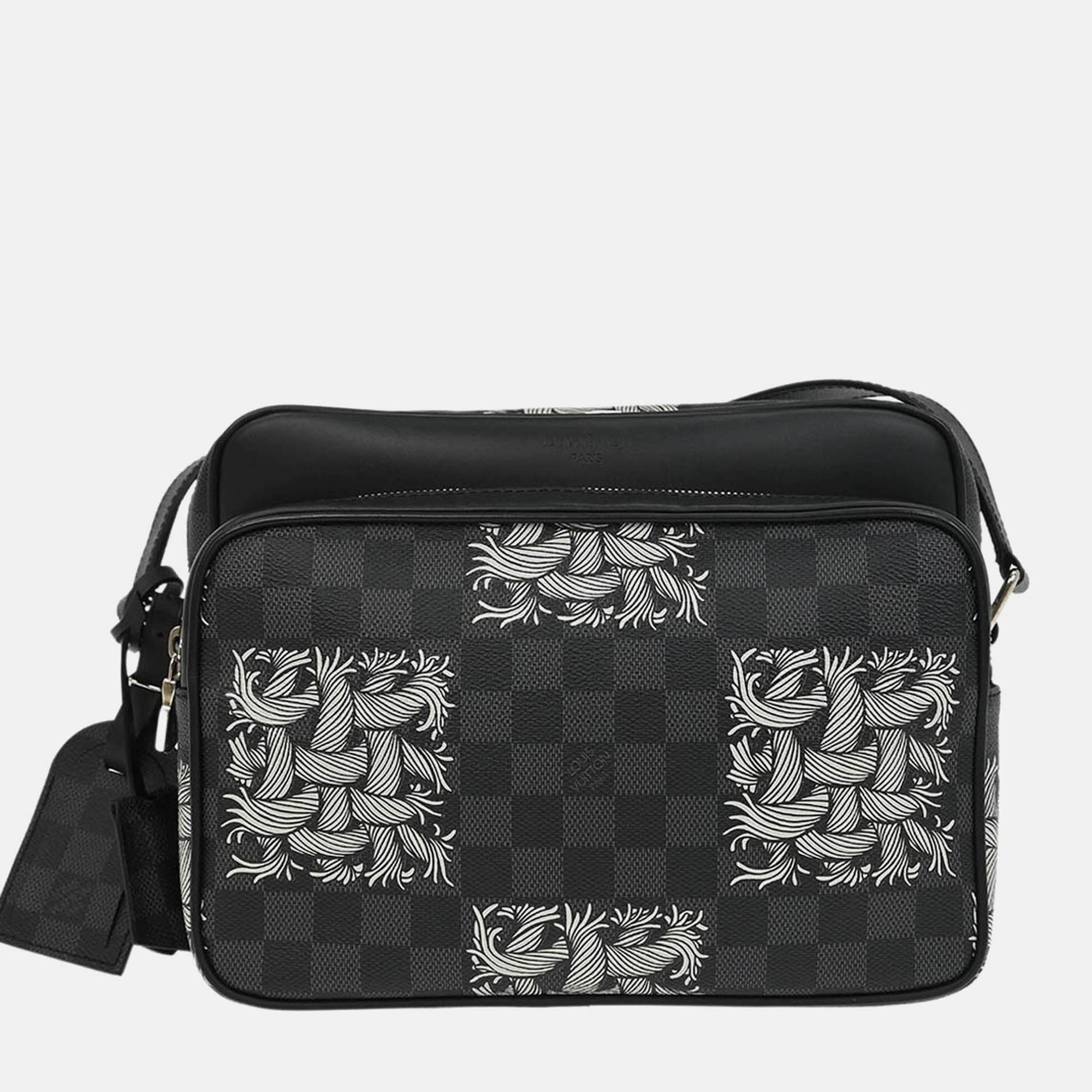 

Louis Vuitton Damier Graphite Nile PM Shoulder Bag, Black