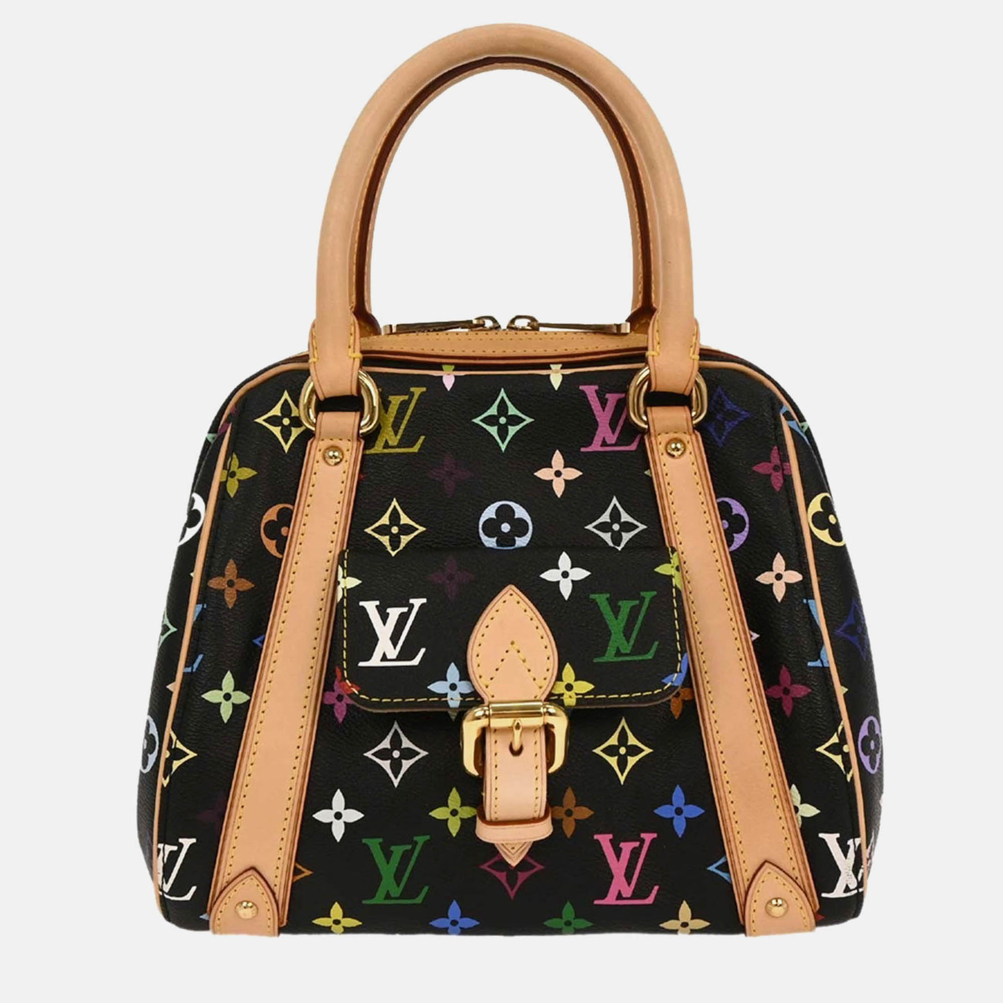 

Louis Vuitton Priscilla Black Monogram Multicolor Handbag