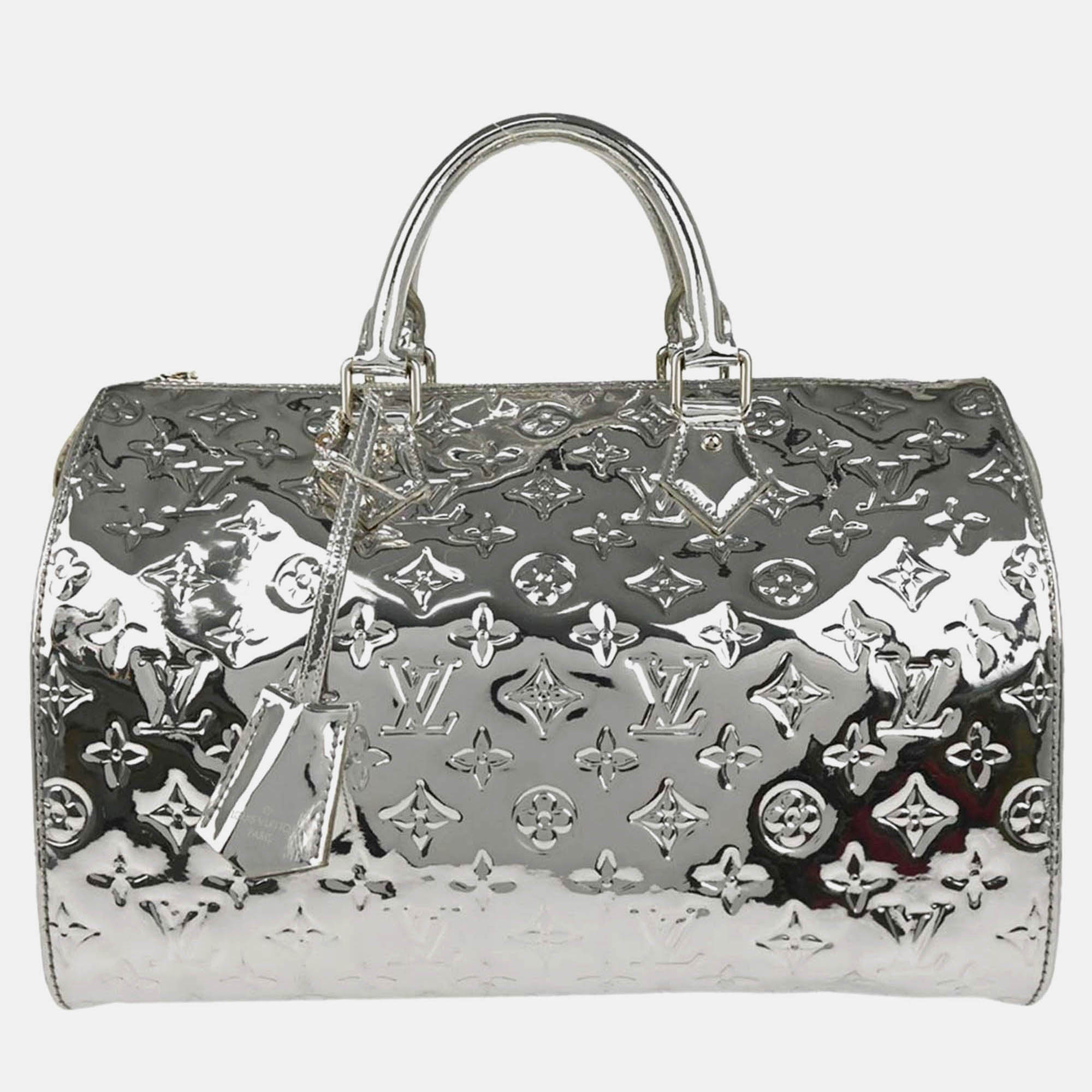 

Louis Vuitton Speedy 30 Silver Monogram Miroir Handbag