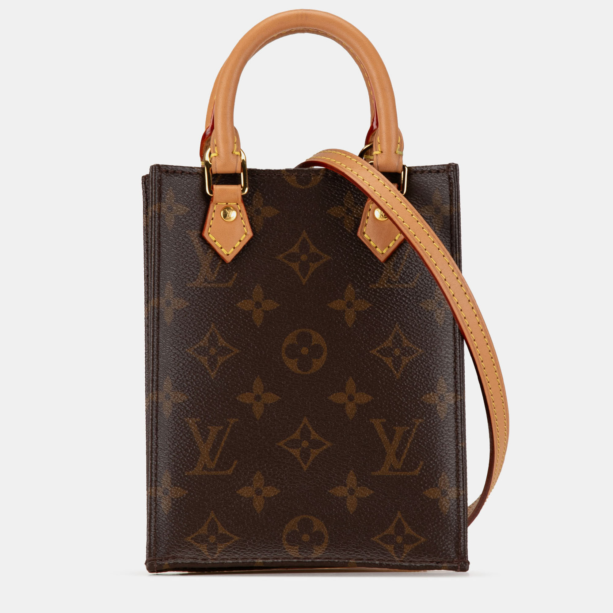 

Louis Vuitton Brown Monogram Petit Sac Plat