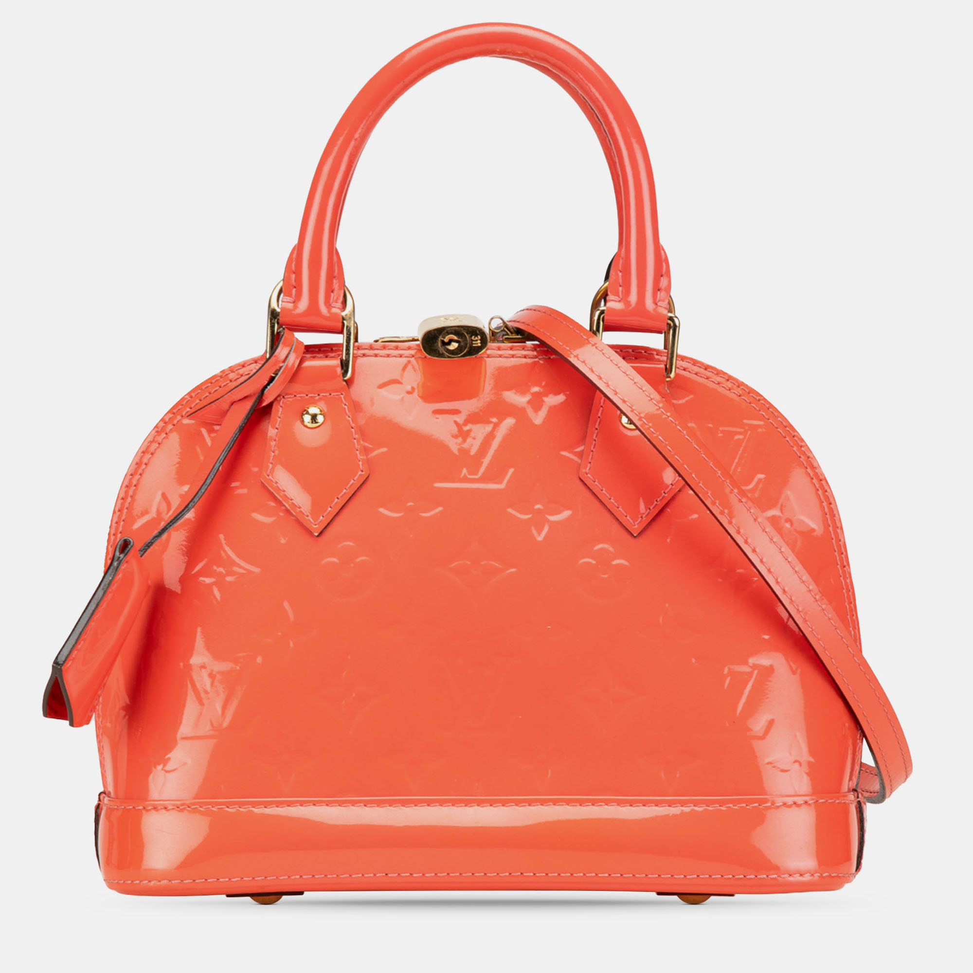 

Louis Vuitton Orange Monogram Vernis Alma BB