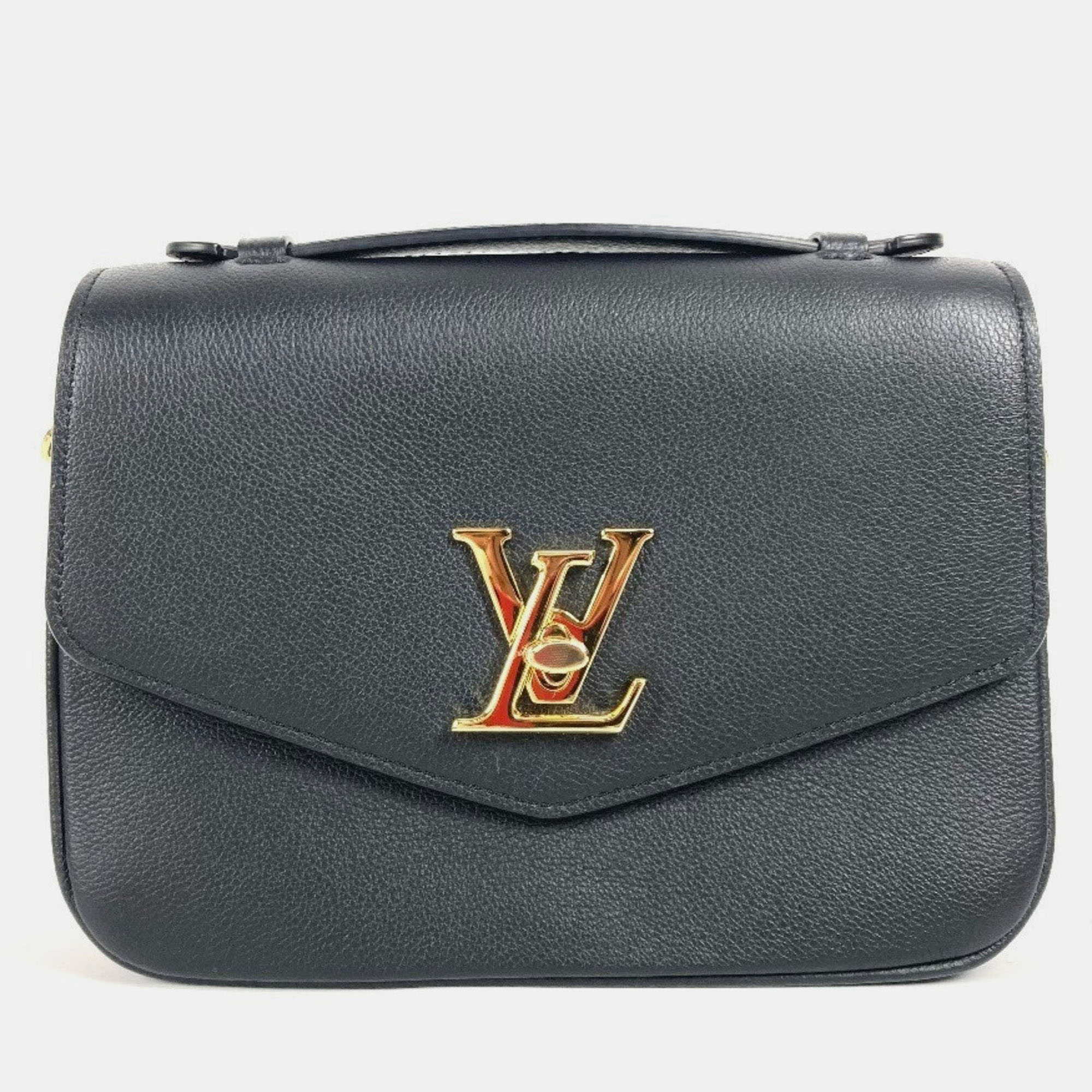 

Louis Vuitton Oxford Lockme Black Leather Crossbody Bag