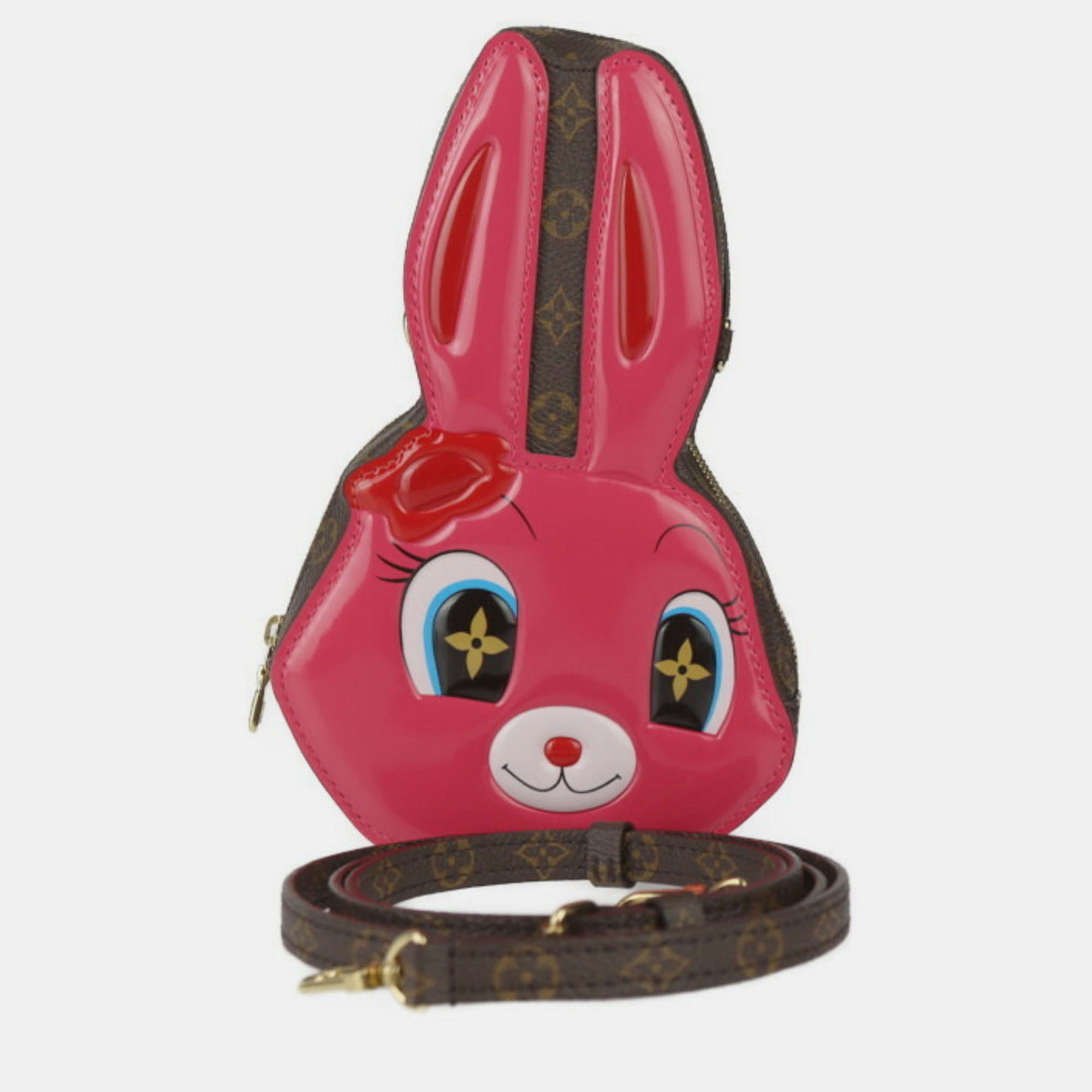 

Louis Vuitton x Sun Yitian Rabbit Brown Monogram Canvas Wallet On Chain