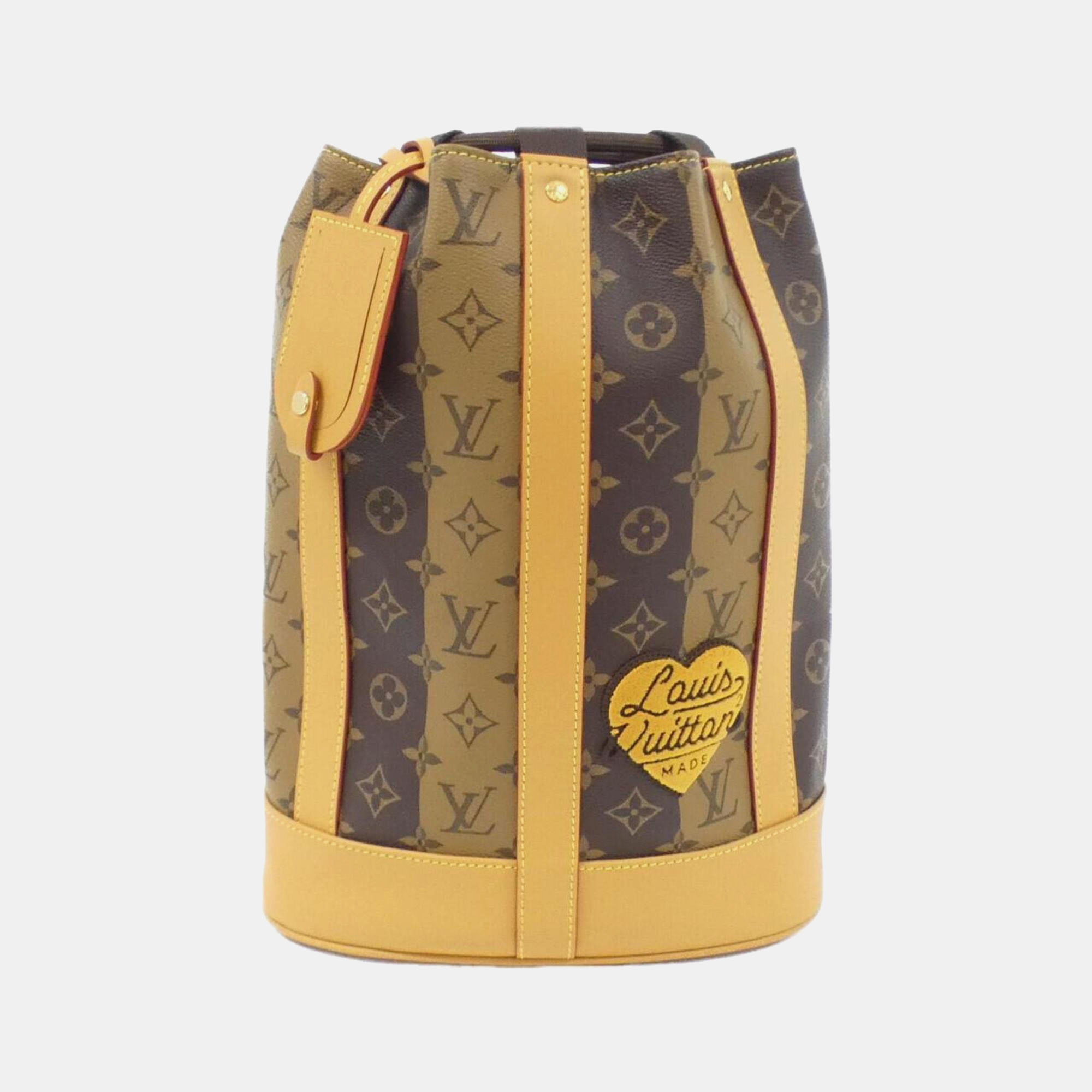 

Louis Vuitton Monogram Stripe (Lv Squared) Randonne Messenger Shoulder Bag, Brown