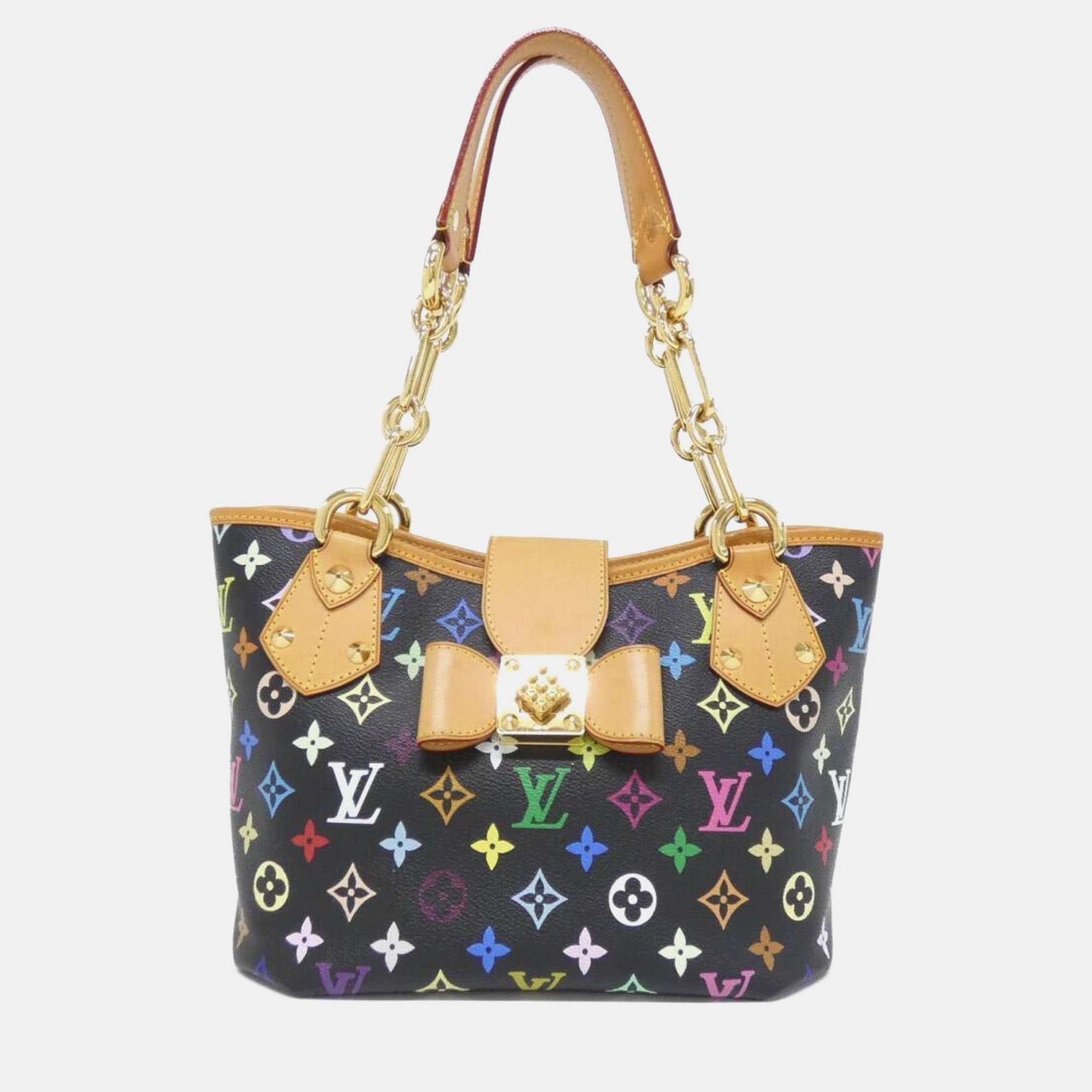 

Louis Vuitton Annie MM Multicolor Monogram Canvas Handbag, Black