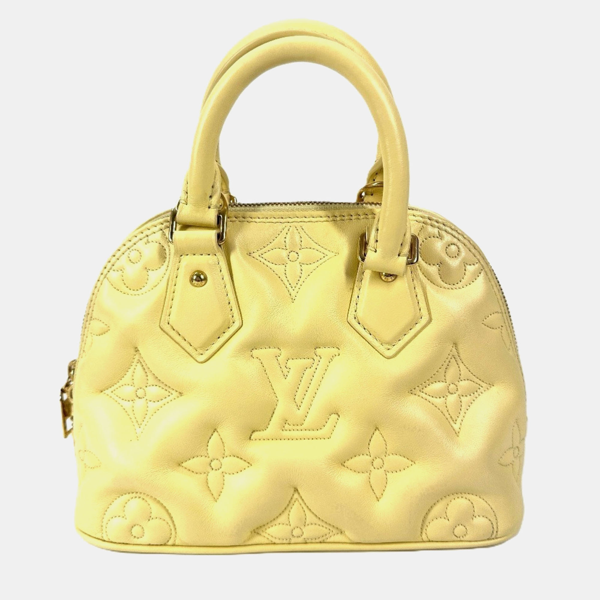 

Louis Vuitton Alma BB Soft Bubble Gram Yellow Leather Handbag