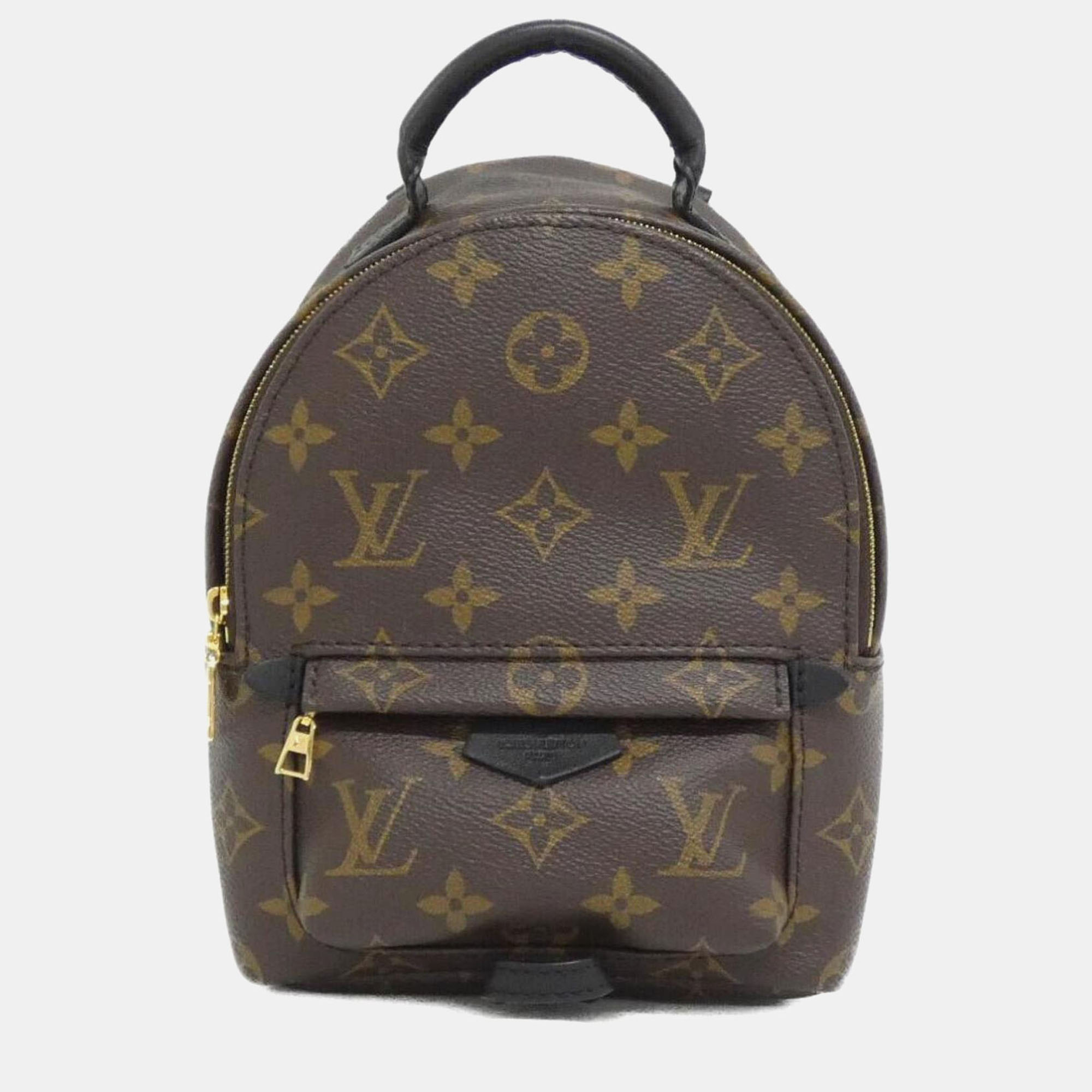 Pre-owned Louis Vuitton Monogram Palm Springs Backpack Mini In Brown