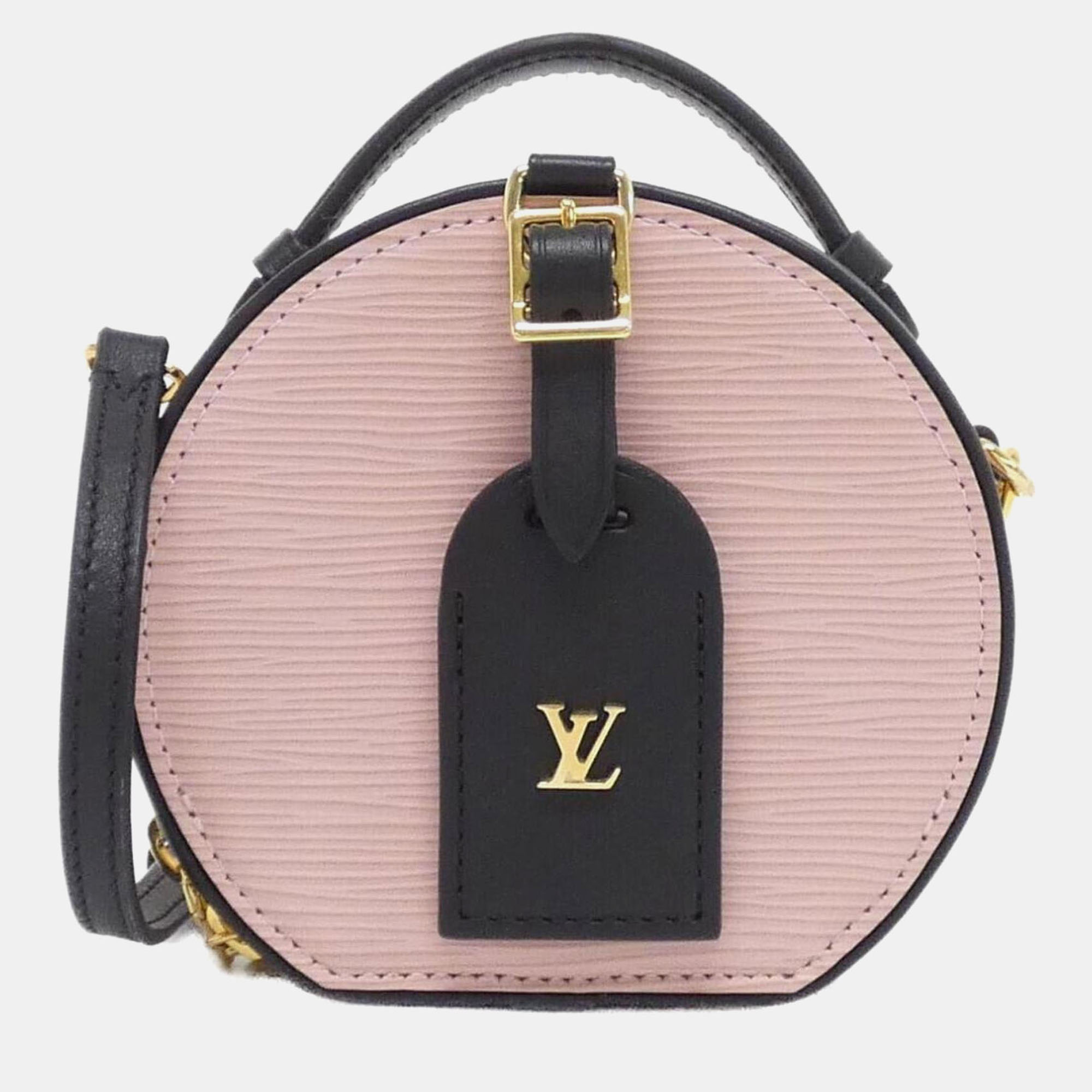 Pre-owned Louis Vuitton Epi Mini Boite Chapeau Shoulder Bag In Black