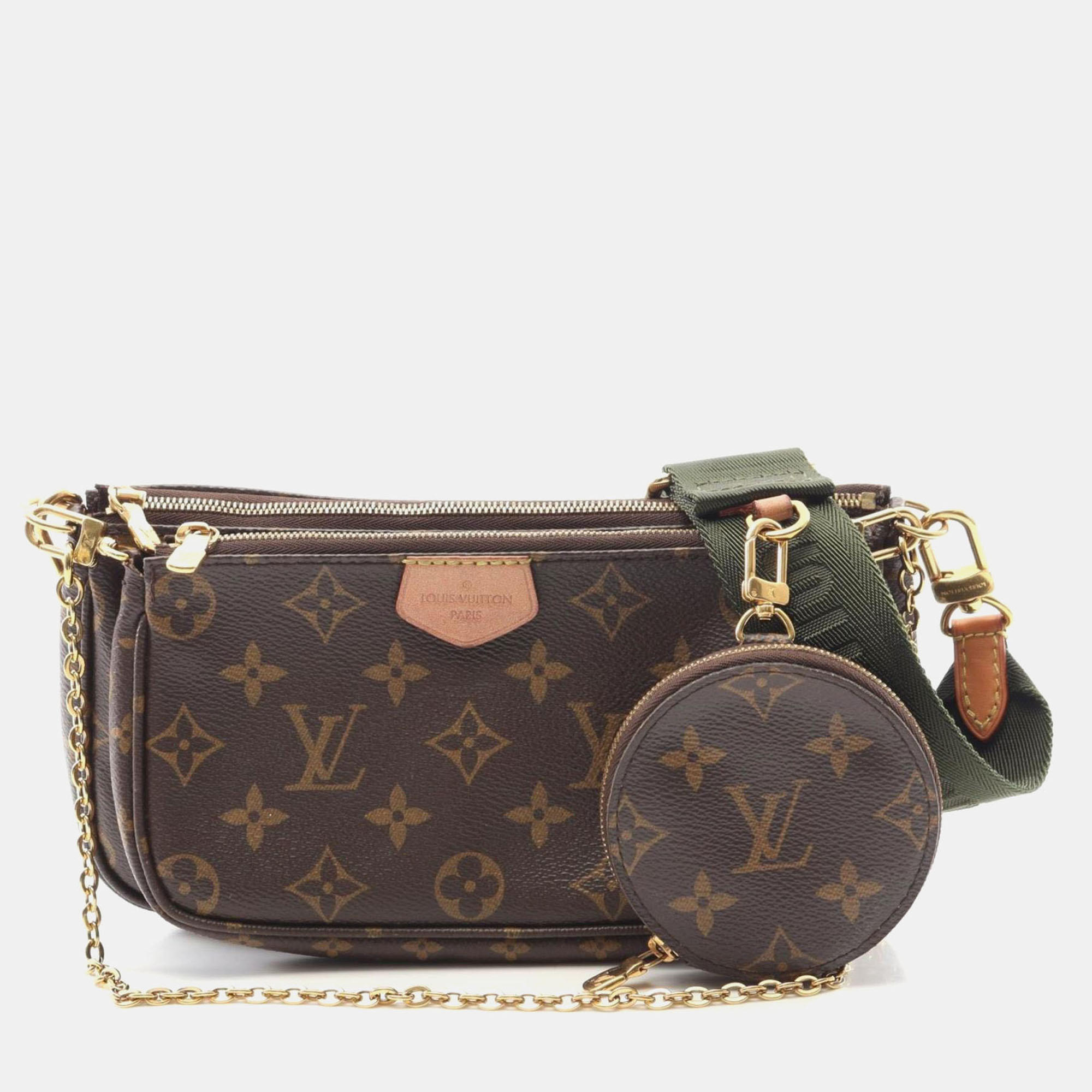 

Louis Vuitton Multi Pochette Accessoires Shoulder Bag Coated Canvas Monogram Brown And Khaki