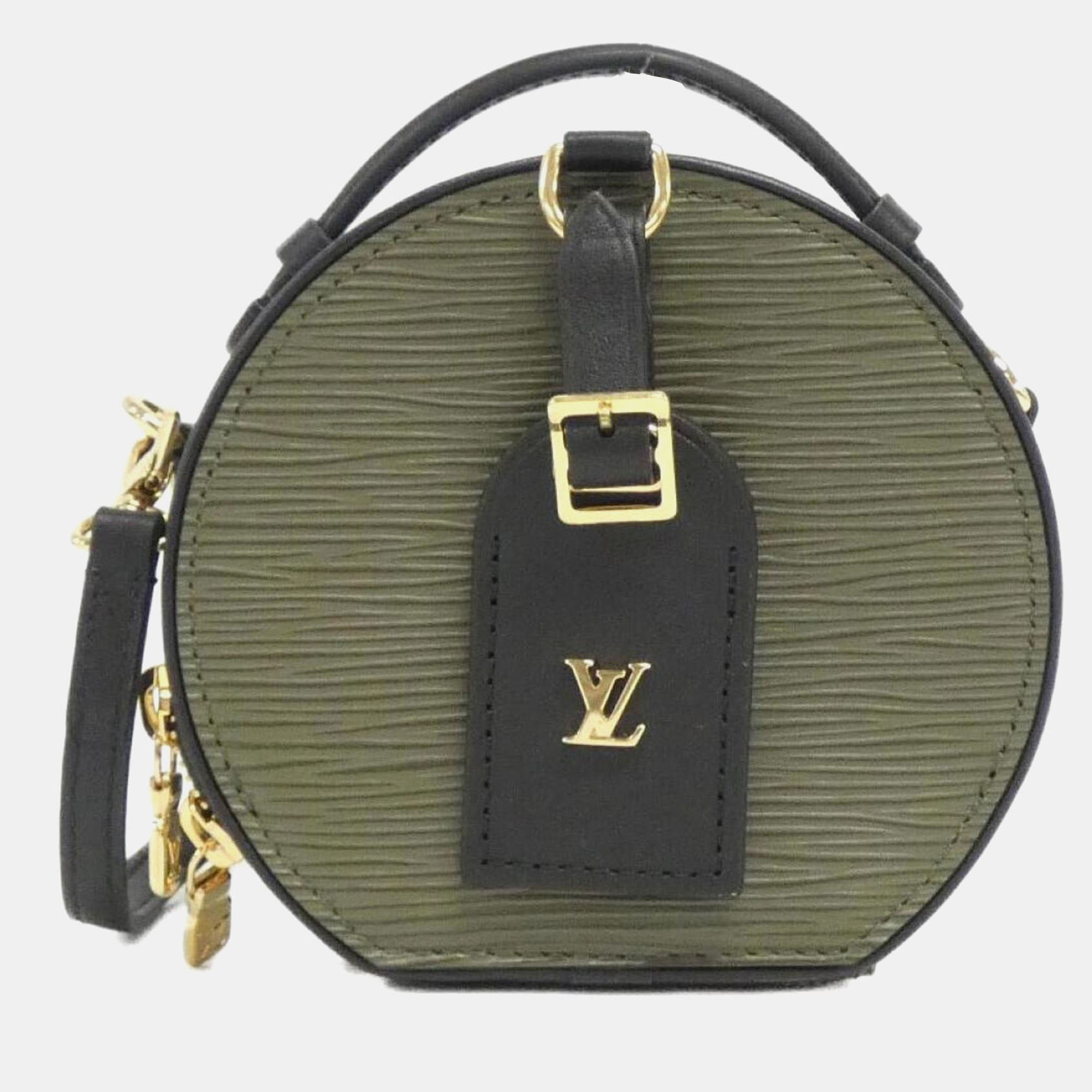 Pre-owned Louis Vuitton Epi Mini Boite Chapeau Shoulder Bag In Black