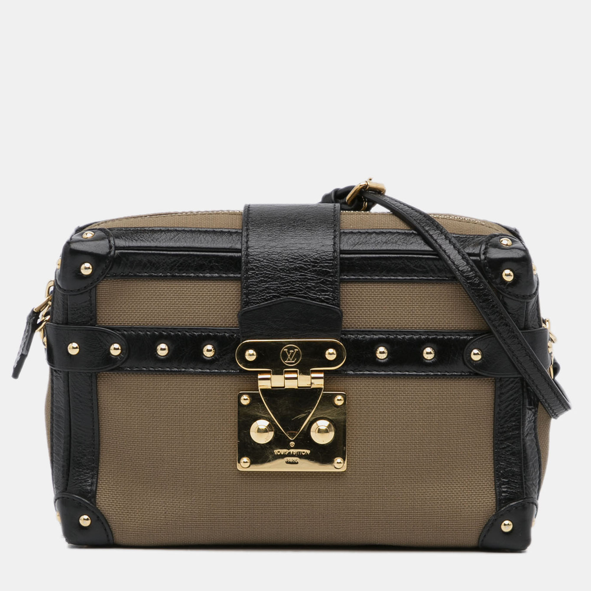 

Louis Vuitton Black Brown Petite Malle Soft MM