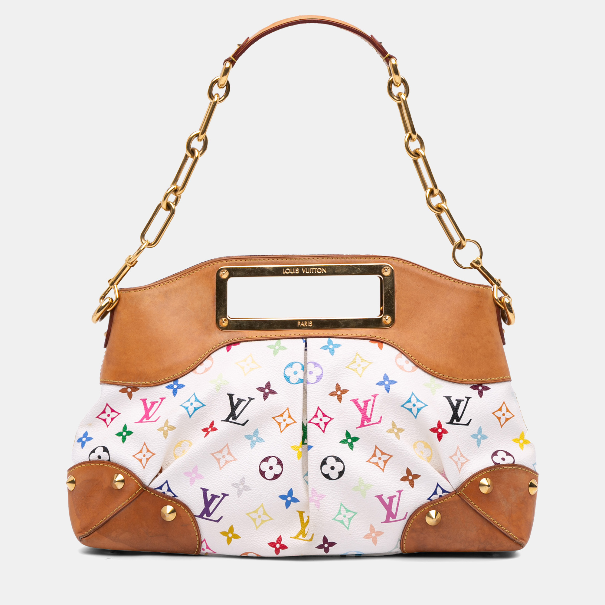 

Louis Vuitton White Monogram Multicolore Judy MM, Multicolor