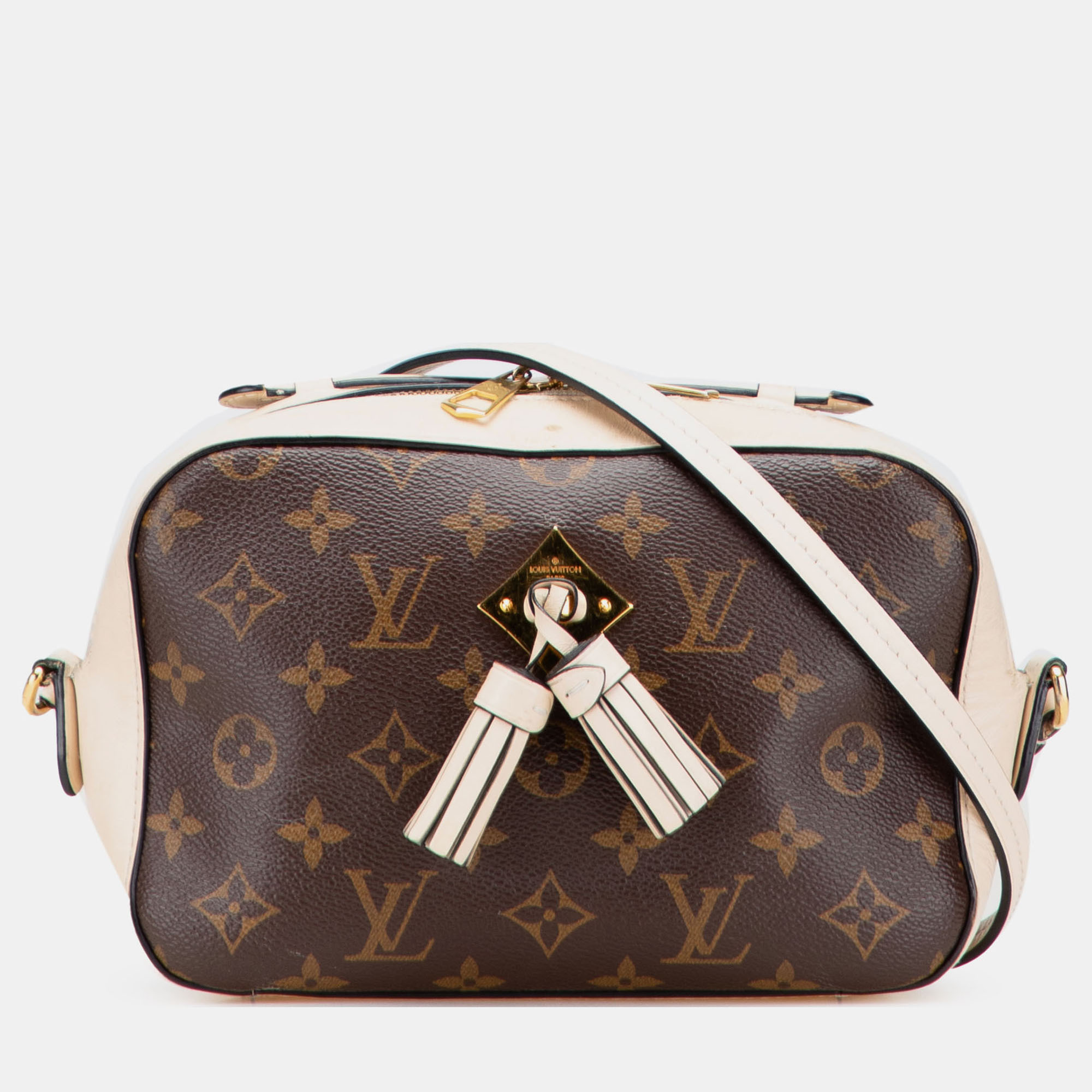 

Louis Vuitton Brown Cream Monogram Saintonge