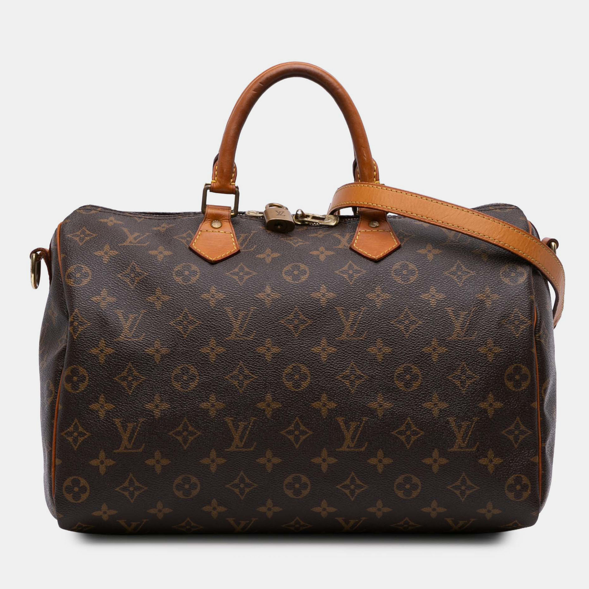 

Louis Vuitton Brown Monogram Speedy Bandouliere 35