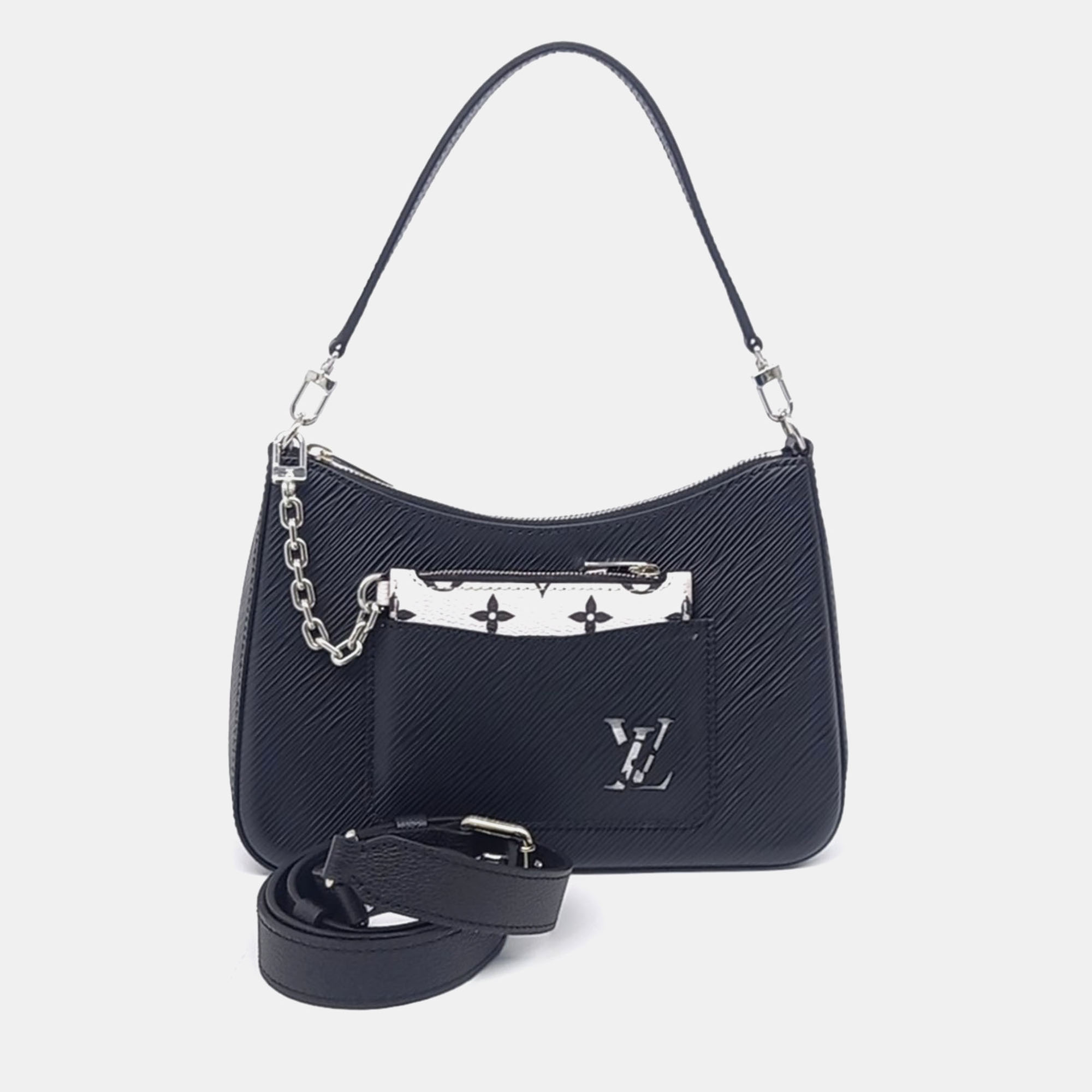 

Louis Vuitton Black Leather Epi Marel Bag