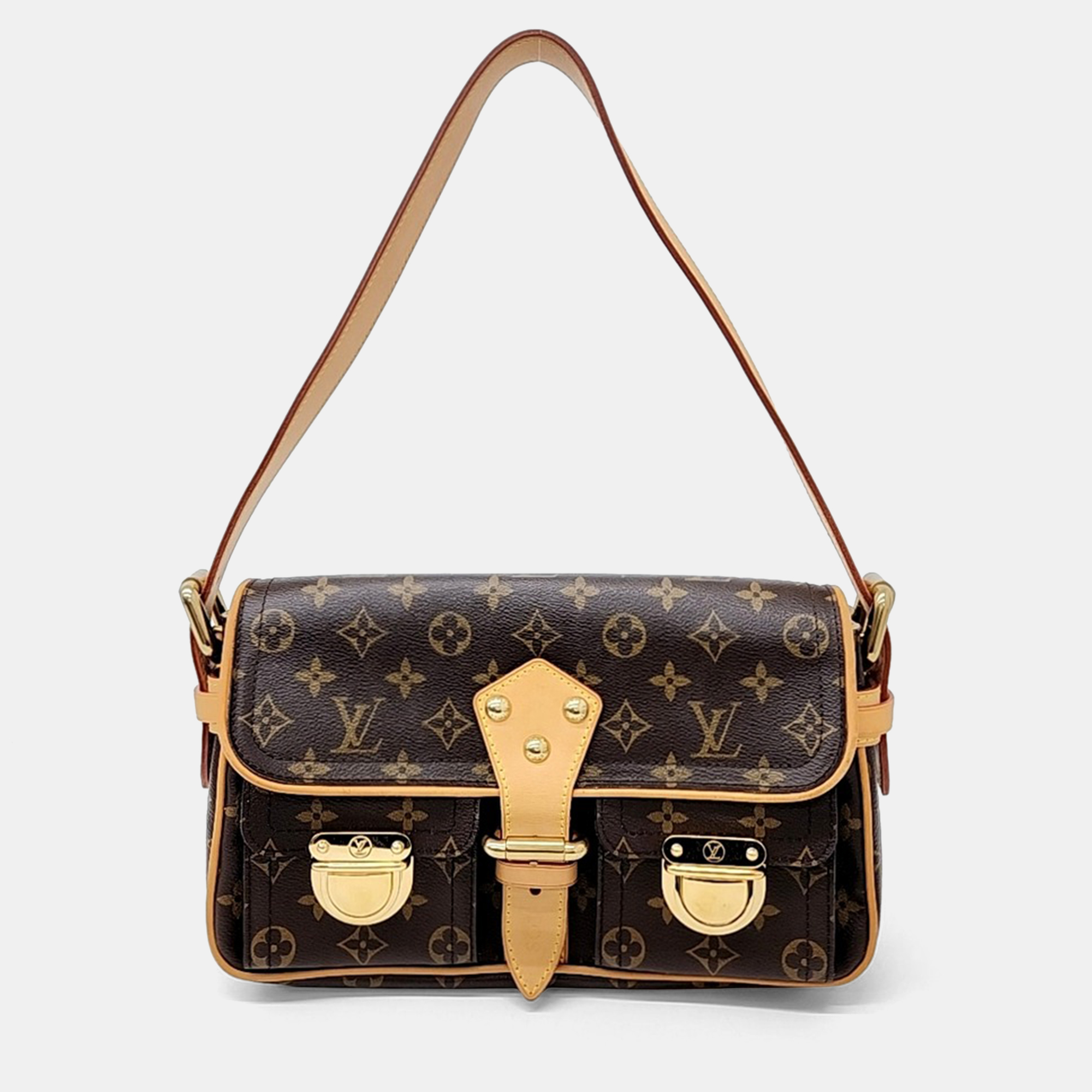 

Louis Vuitton Brown Coated Canvas Hudson