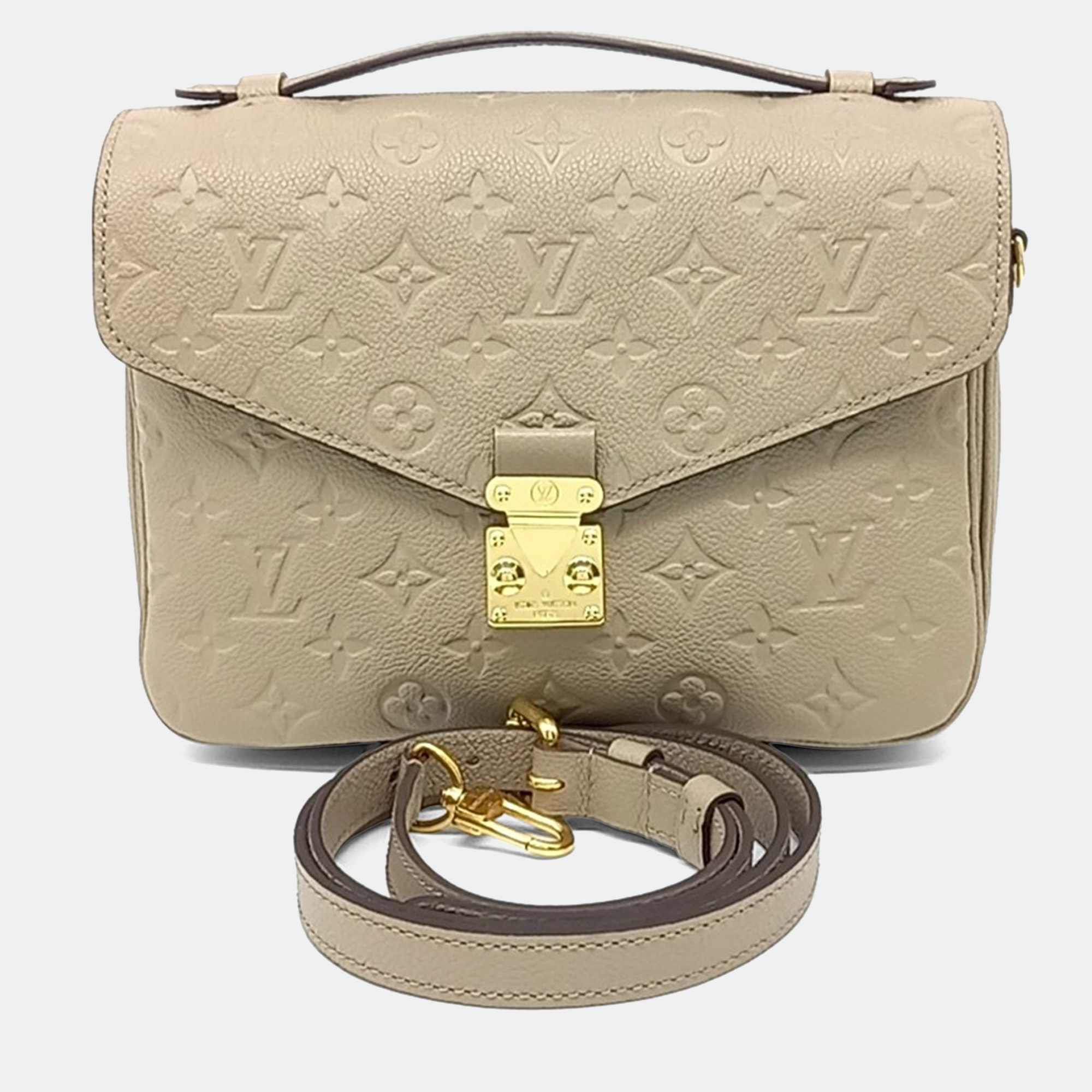 

Louis Vuitton Beige Leather Empreinte Pochette Metis