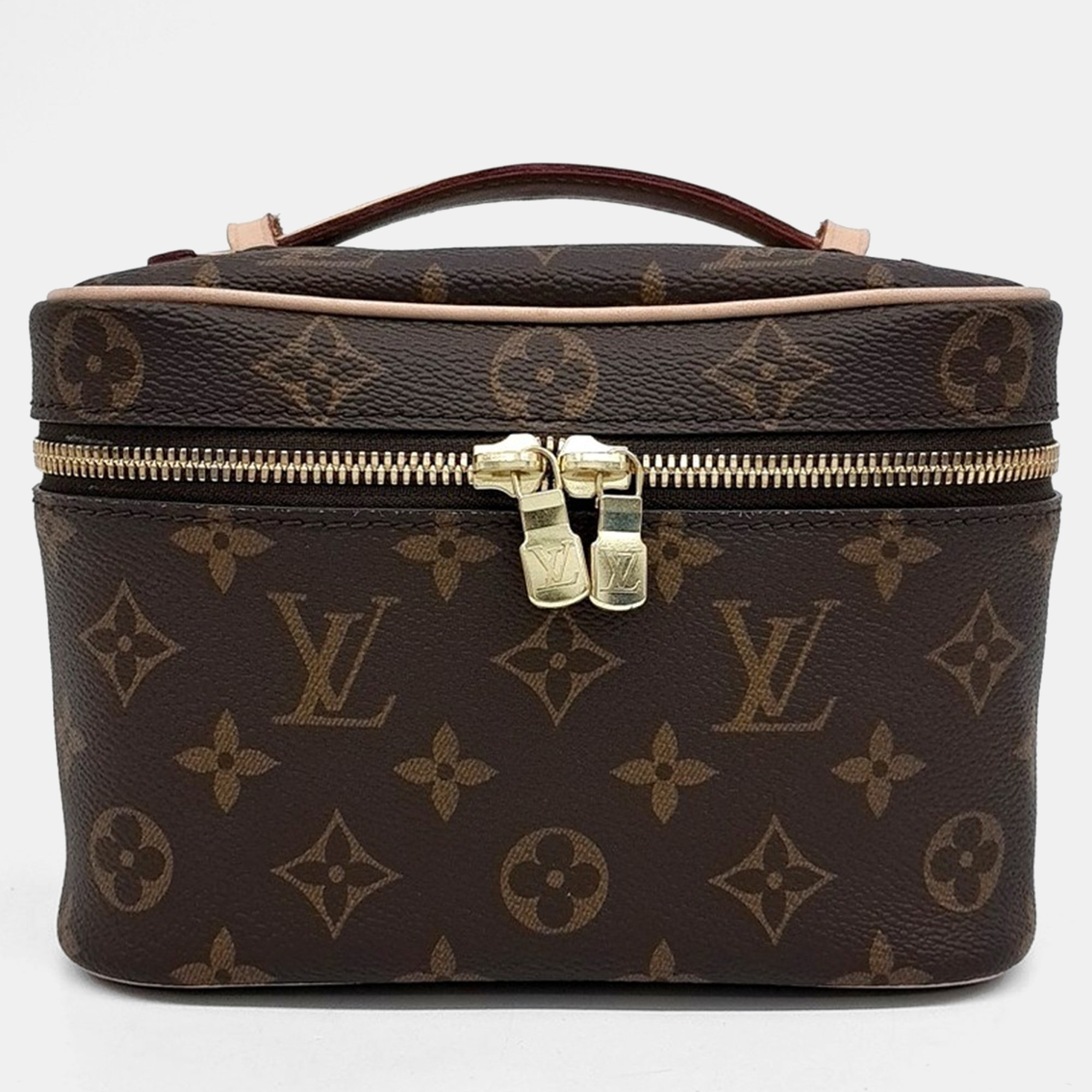 Pre-owned Louis Vuitton Brown Coated Canvas Nice Mini
