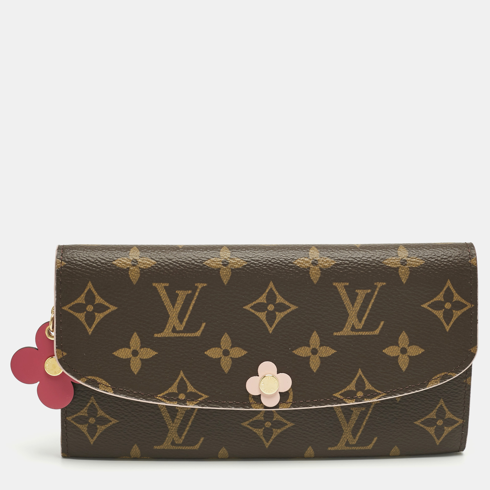 

Louis Vuitton Fuchsia Monogram Canvas Bloom Flower Emilie Wallet, Pink
