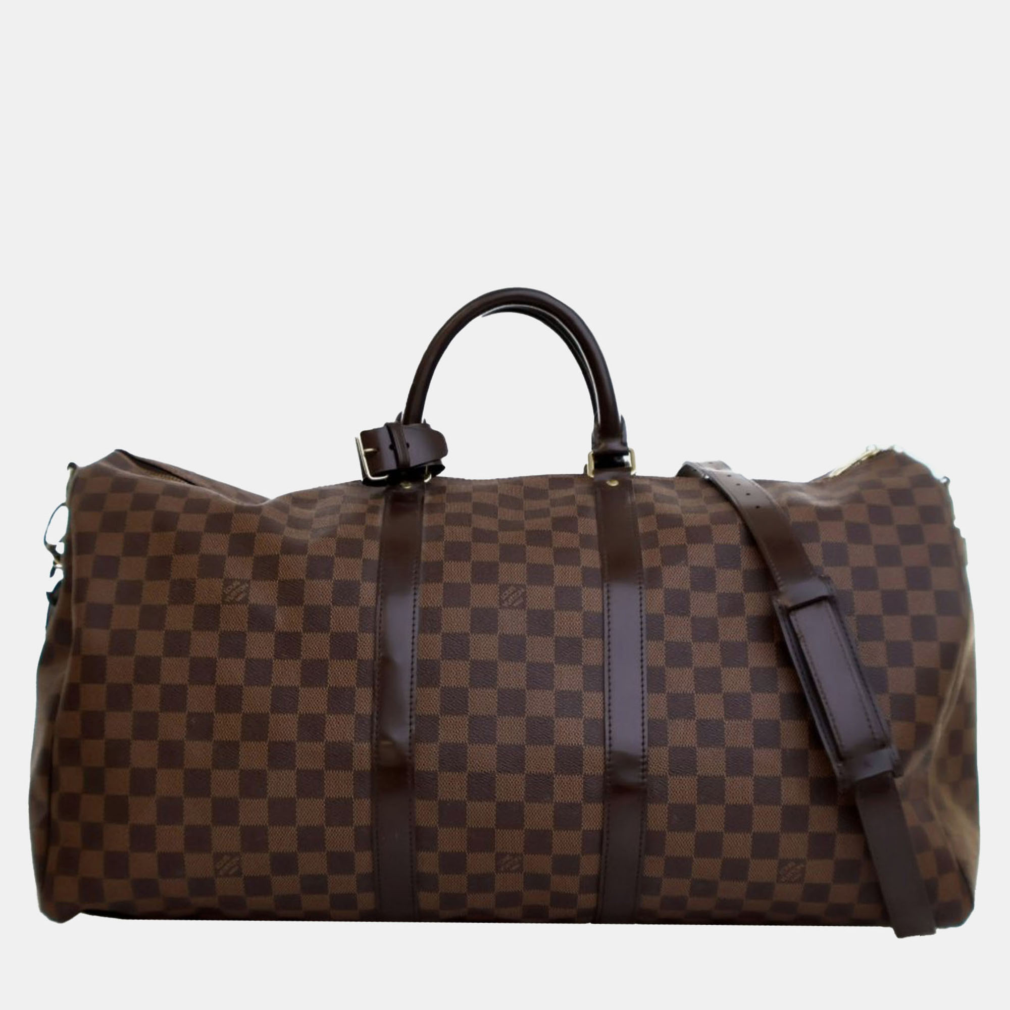 

Louis Vuitton Brown Damier Ebene Keepall Bandouliere 55