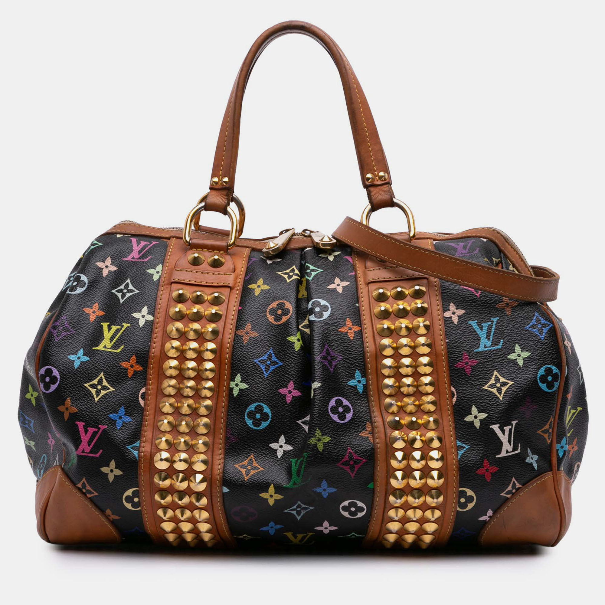 

Louis Vuitton Black Multicolor Monogram Multicolore Courtney MM