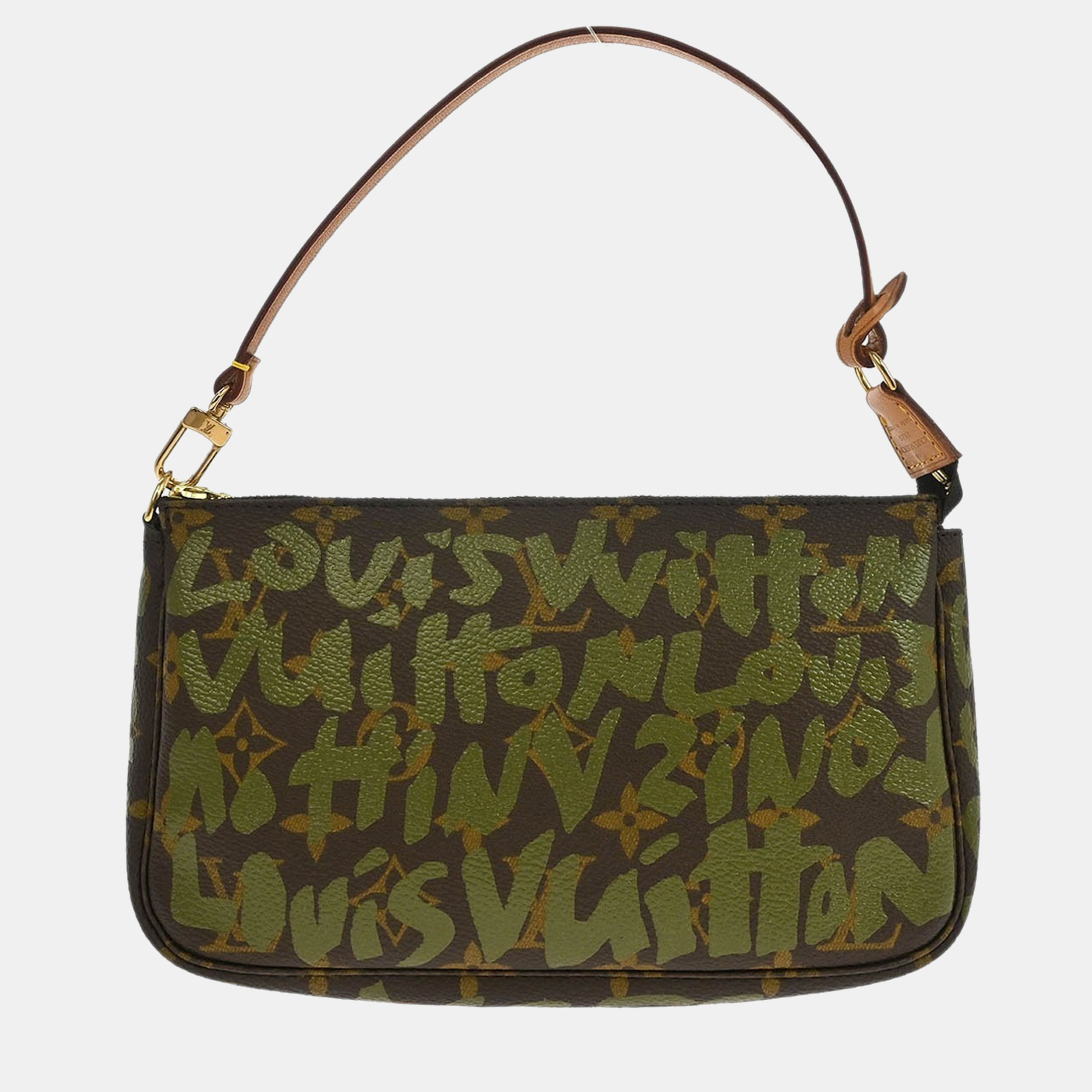 

Louis Vuitton khaki Graffiti Pochette Accessoires Handbag, Brown