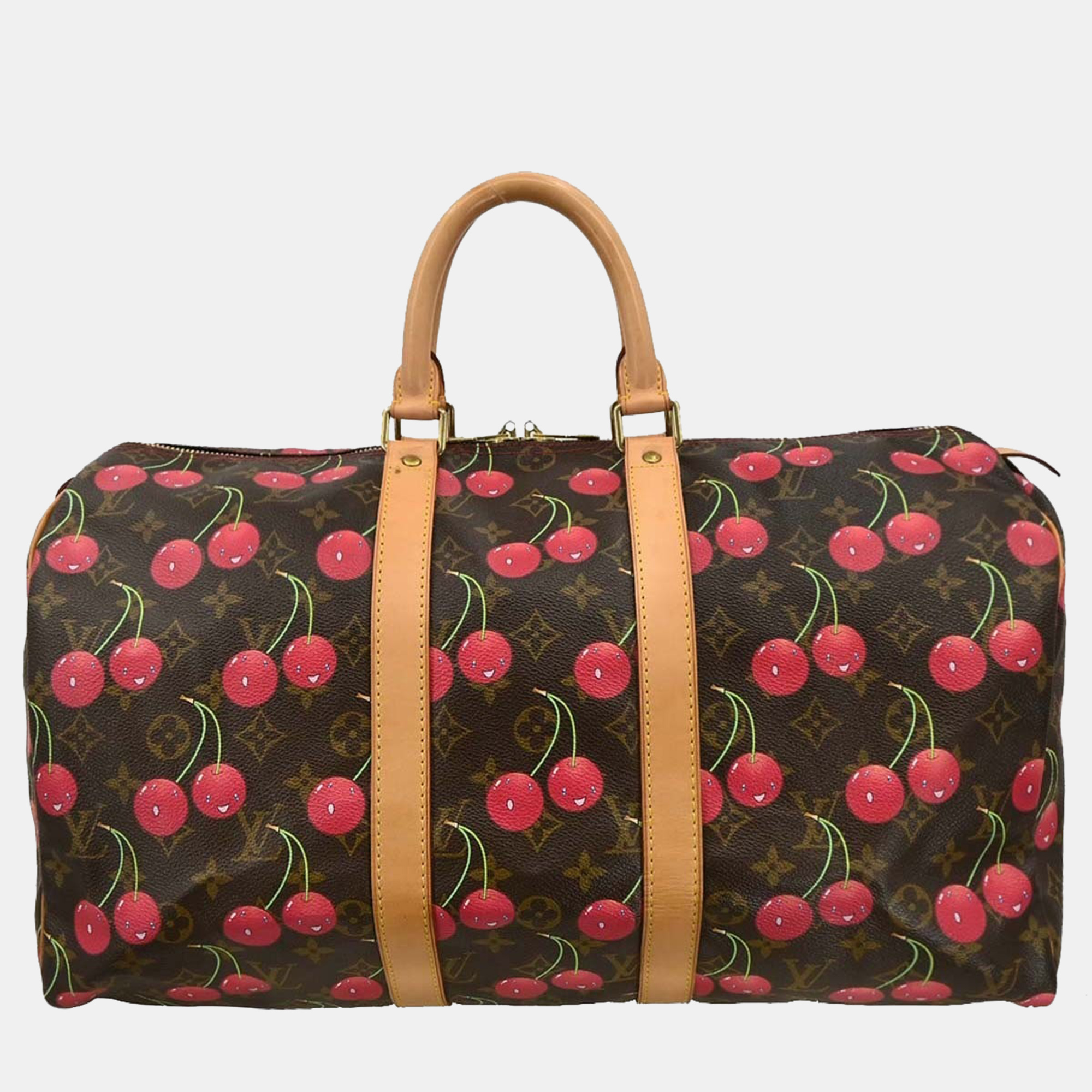 

Louis Vuitton Monogram Cherry Keepall 45 Duffle Handbag, Brown