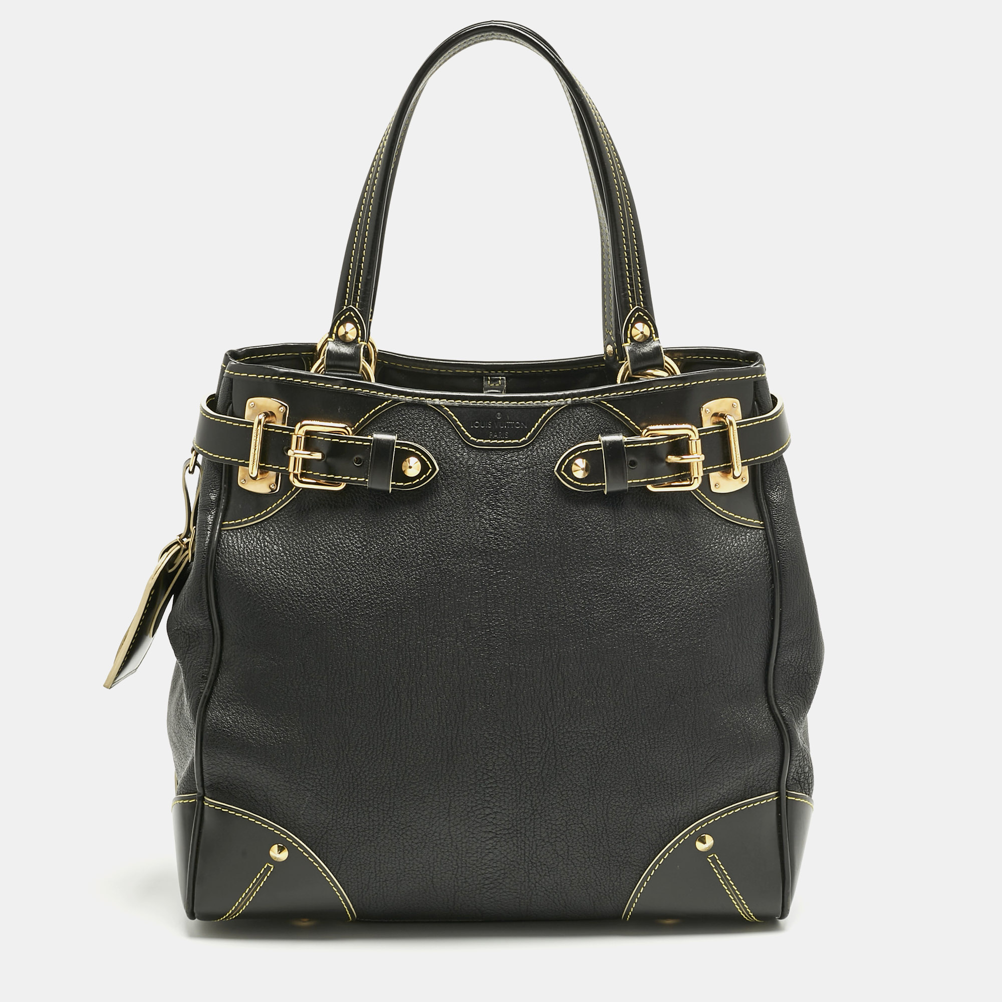 

Louis Vuitton Black Suhali Leather Le Majestueux Bag